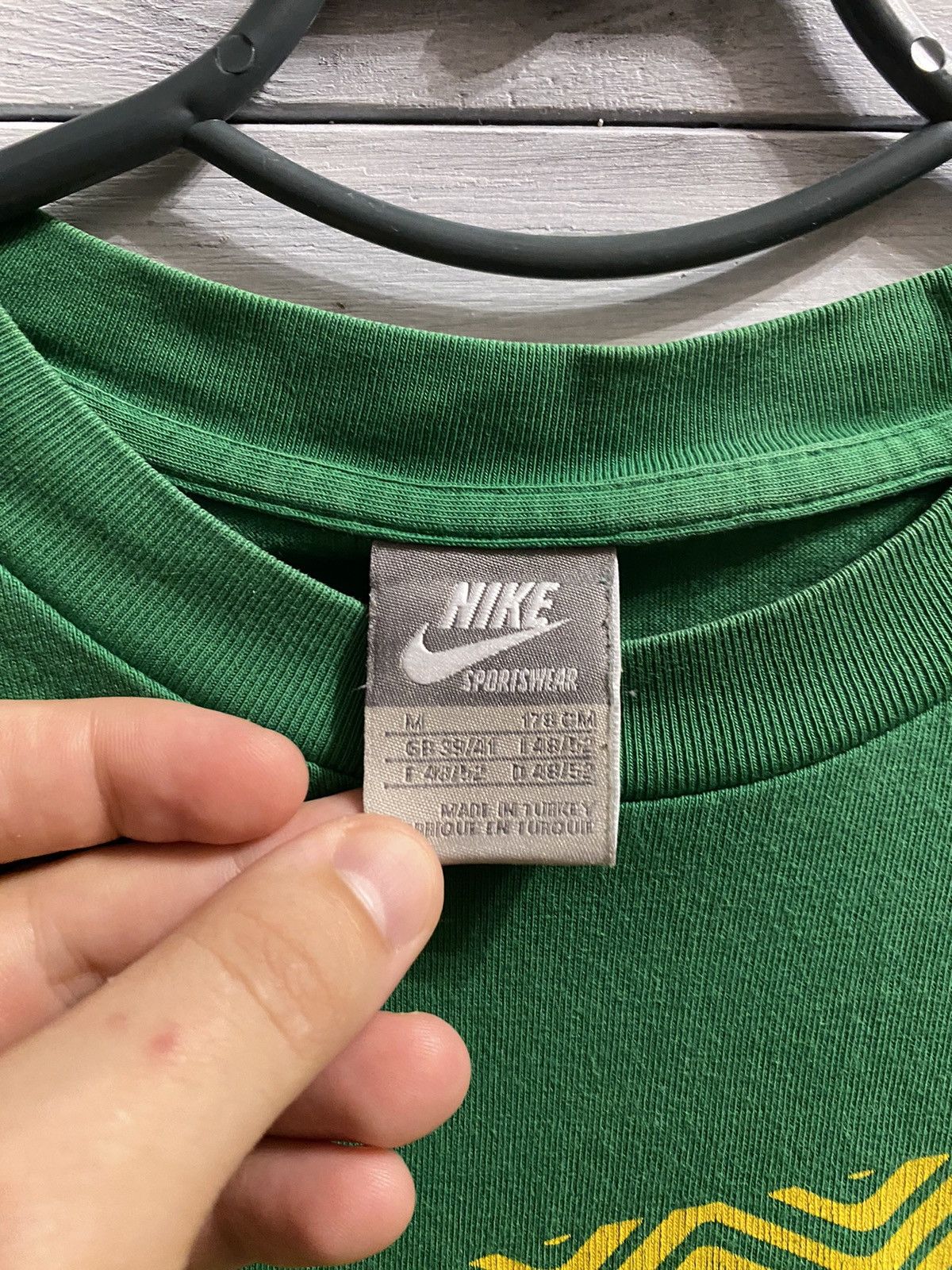 Nike Rare Vintage T-Shirt Nike Y2K Drill style Big Logo. Size US M / EU 48-50 / 2 - 5 Thumbnail