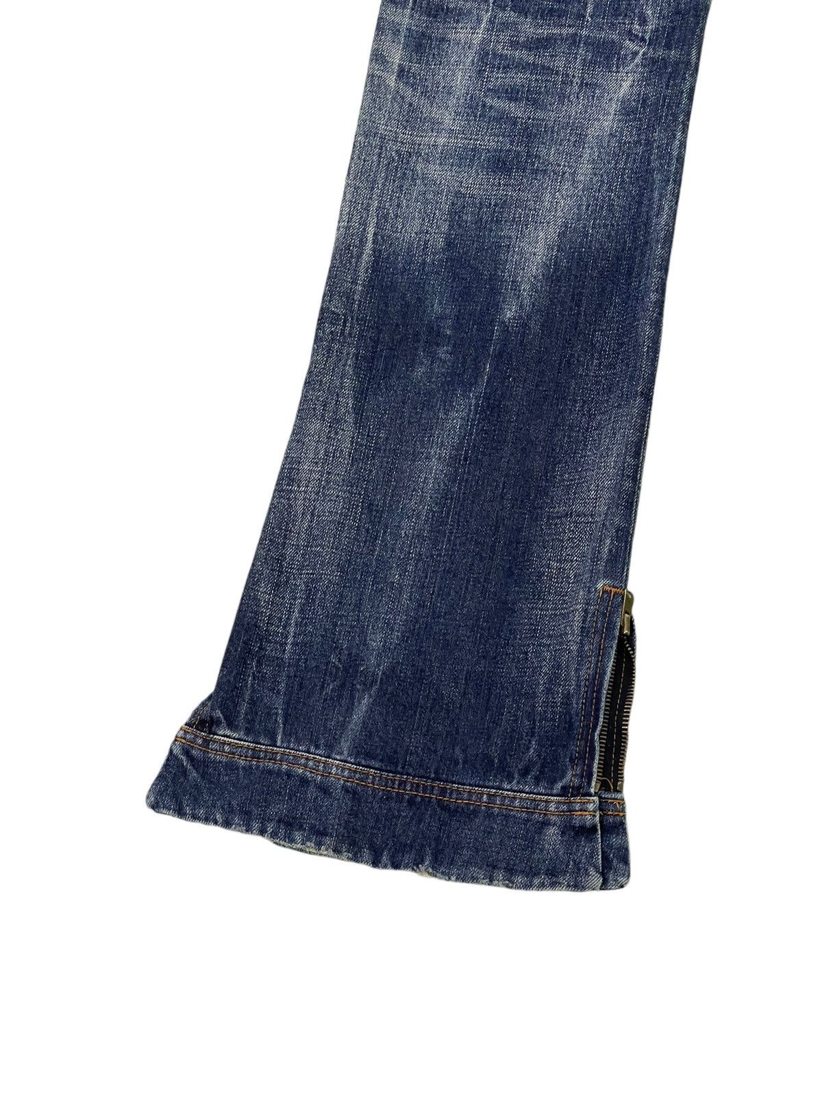 Japanese Brand Flare Jeans Rico Japan Distress Faded Low Rise Boot Cut 6🟦1 Size US 30 / EU 46 - 15 Thumbnail