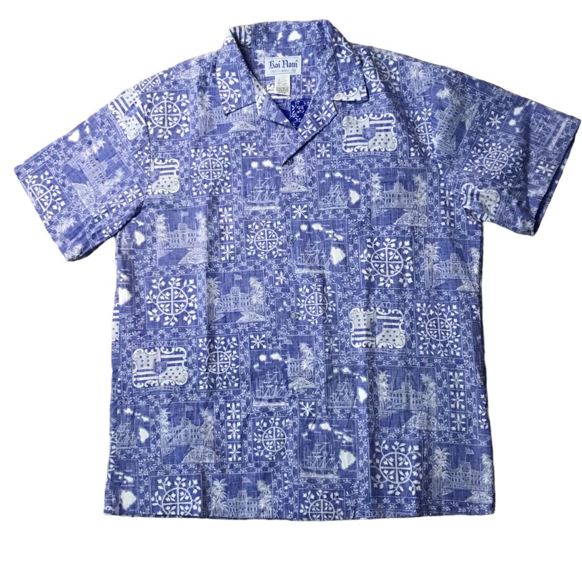 Vintage Kai Nani Open Collar “Hawaiian” Shirt