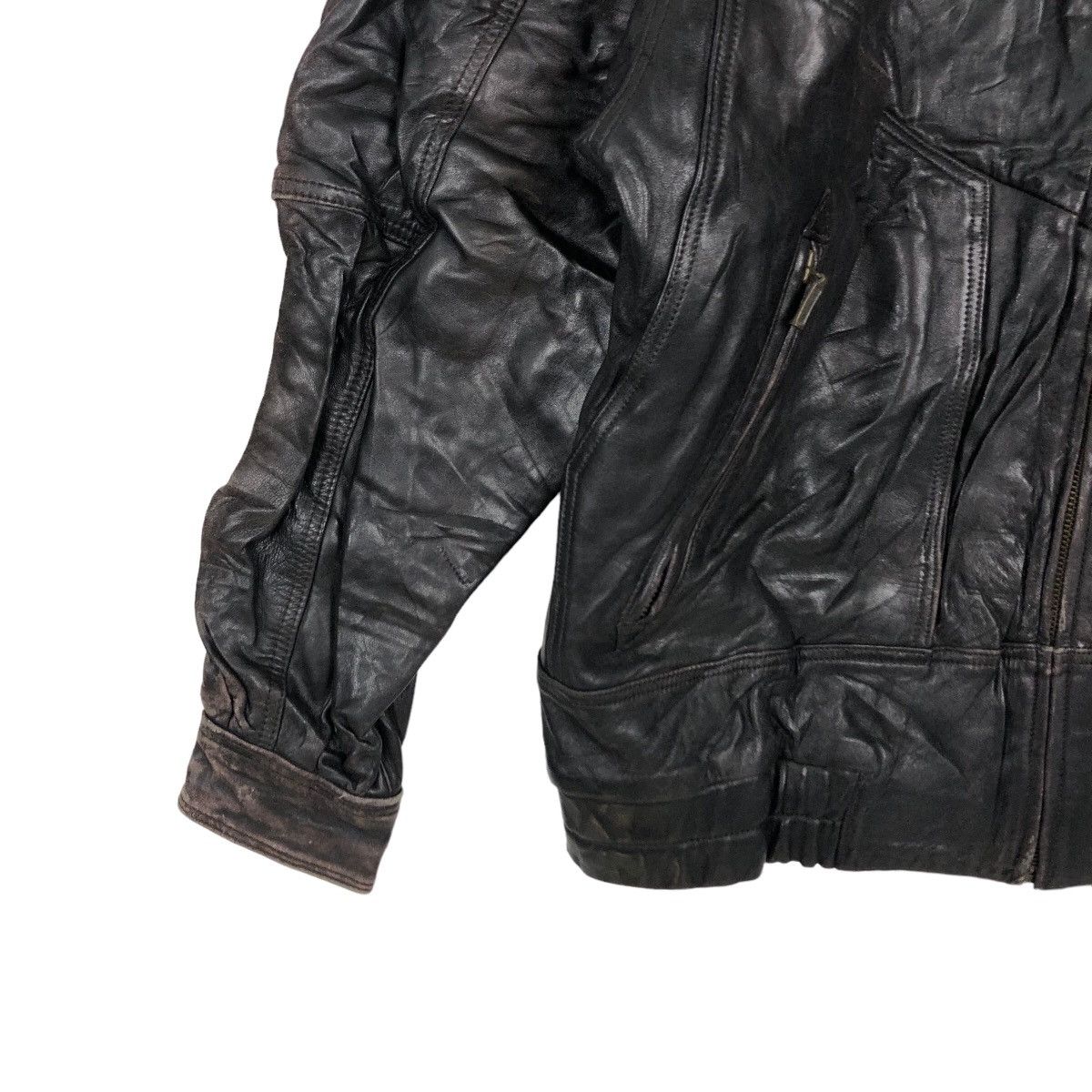 Japanese Brand VINTAGE BOMBER LEATHER JACKET HARAJUKU MOTHER Size US M / EU 48-50 / 2 - 3 Thumbnail