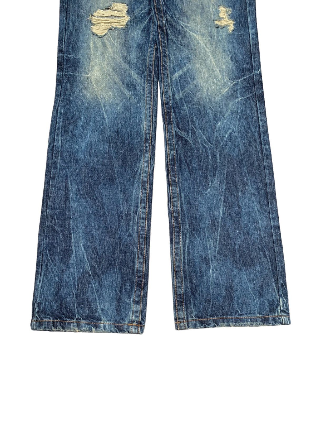 If Six Was Nine Rare Vintage Brand Red Pepper Distressed Flared Jeans 1990s Size US 30 / EU 46 - 5 Thumbnail