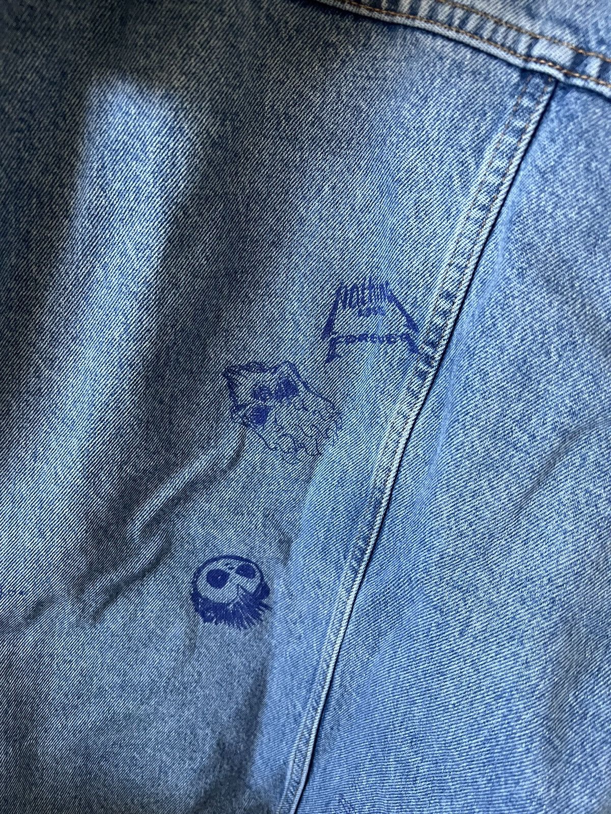 Vetements Vetements Scribbled Denim Jacket Hoodie Size US L / EU 52-54 / 3 - 17 Thumbnail
