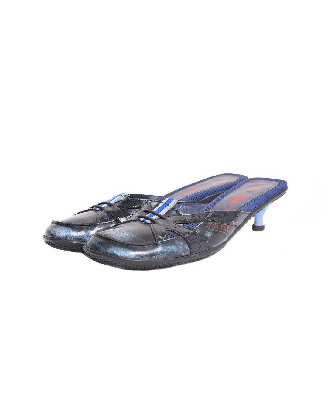Miu Miu Miu Miu S/S2000 Mules "Worn Out Leather" Effect Size US 9 / IT 39 - 9 Thumbnail