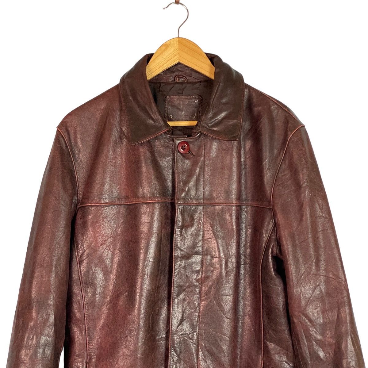 Genuine Leather The Suit Company Cowhide Leather Long Jacket Size US L / EU 52-54 / 3 - 3 Thumbnail