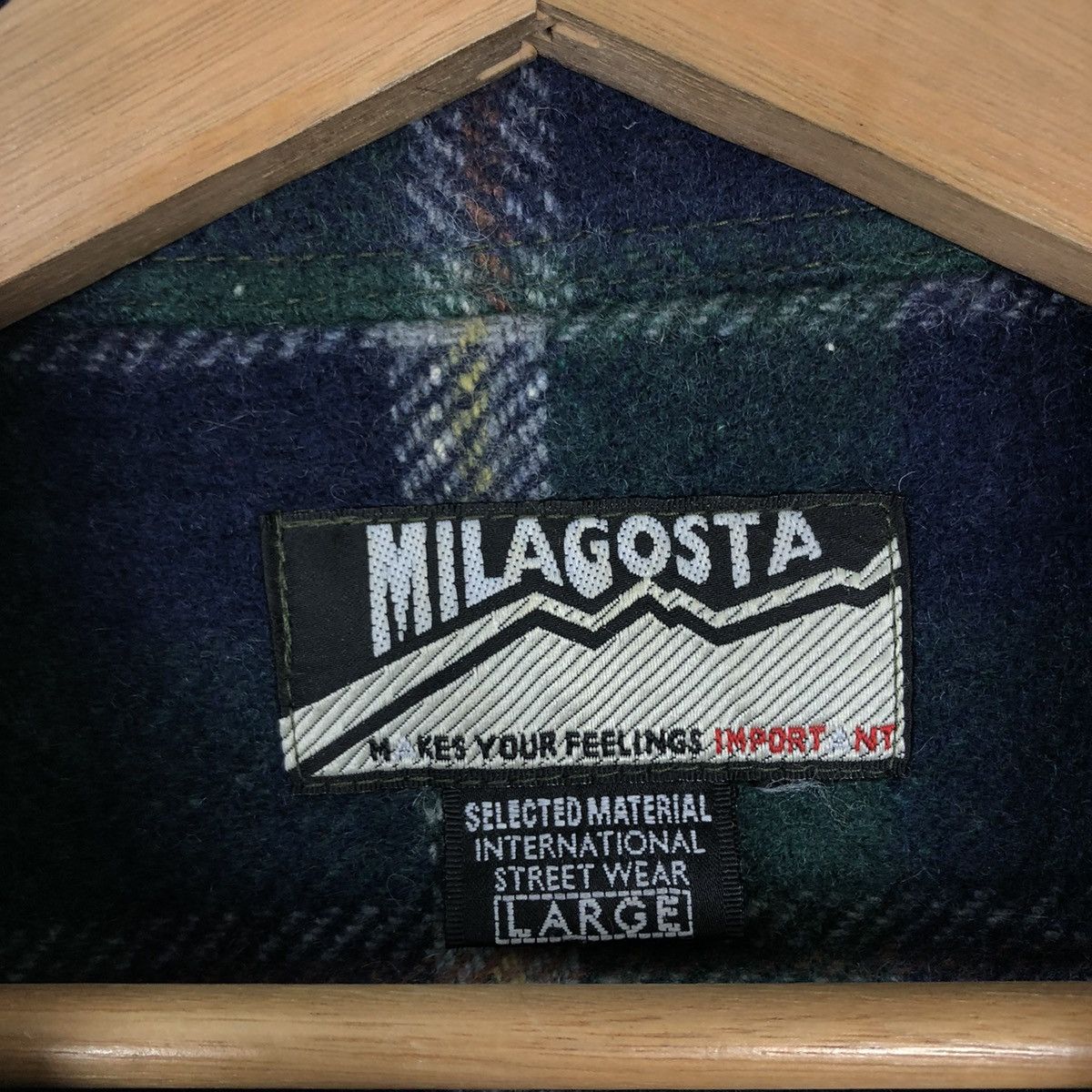 Flannel VINTAGE FLANNEL WOOL JACKET TARTAN DESIGN MILAGOSTA JAPAN Size US L / EU 52-54 / 3 - 12 Thumbnail