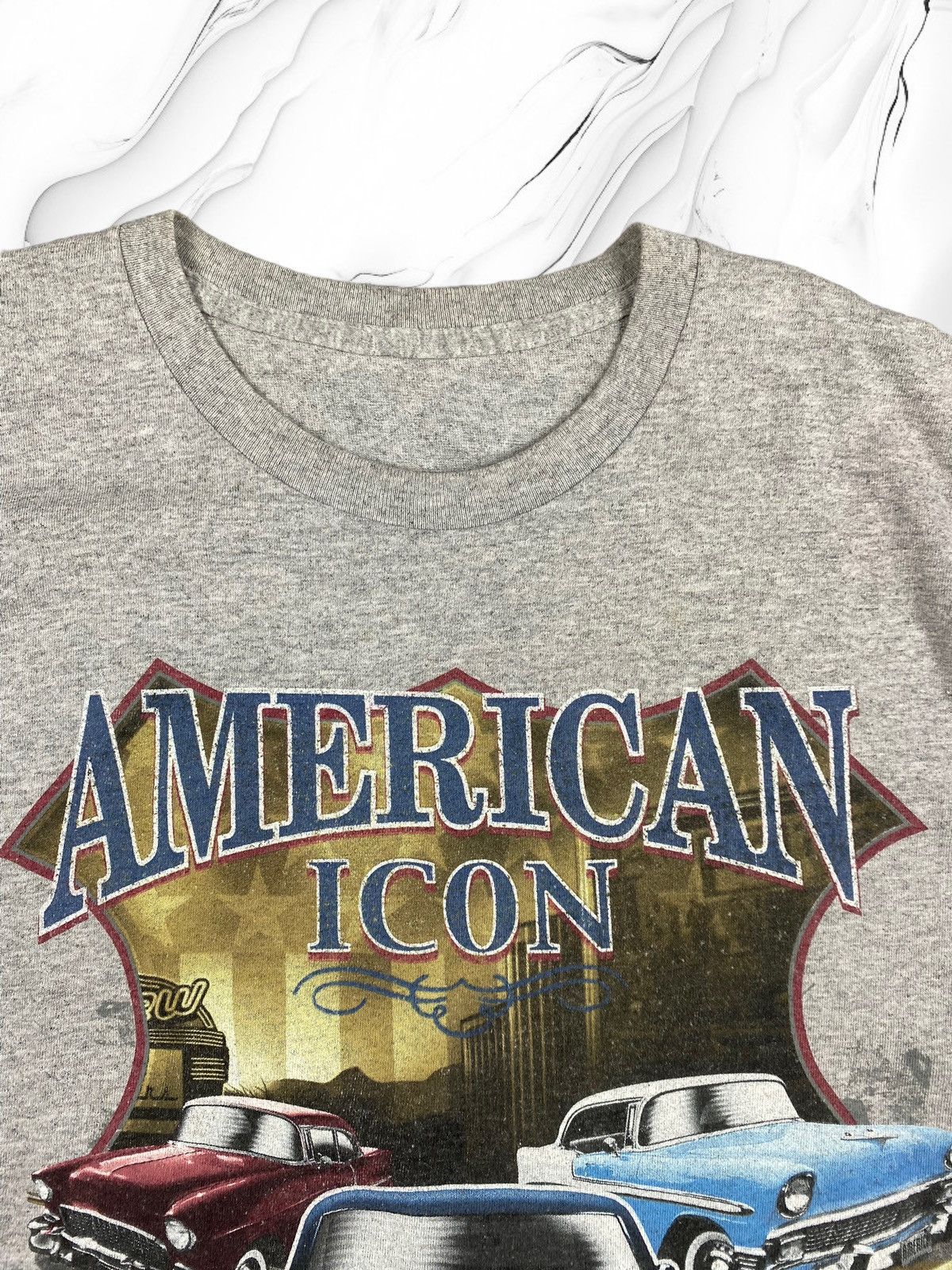 Vintage Vintage American Icon USA Muscle Cap Speed Racing T Shirt Size US XL / EU 56 / 4 - 4 Thumbnail