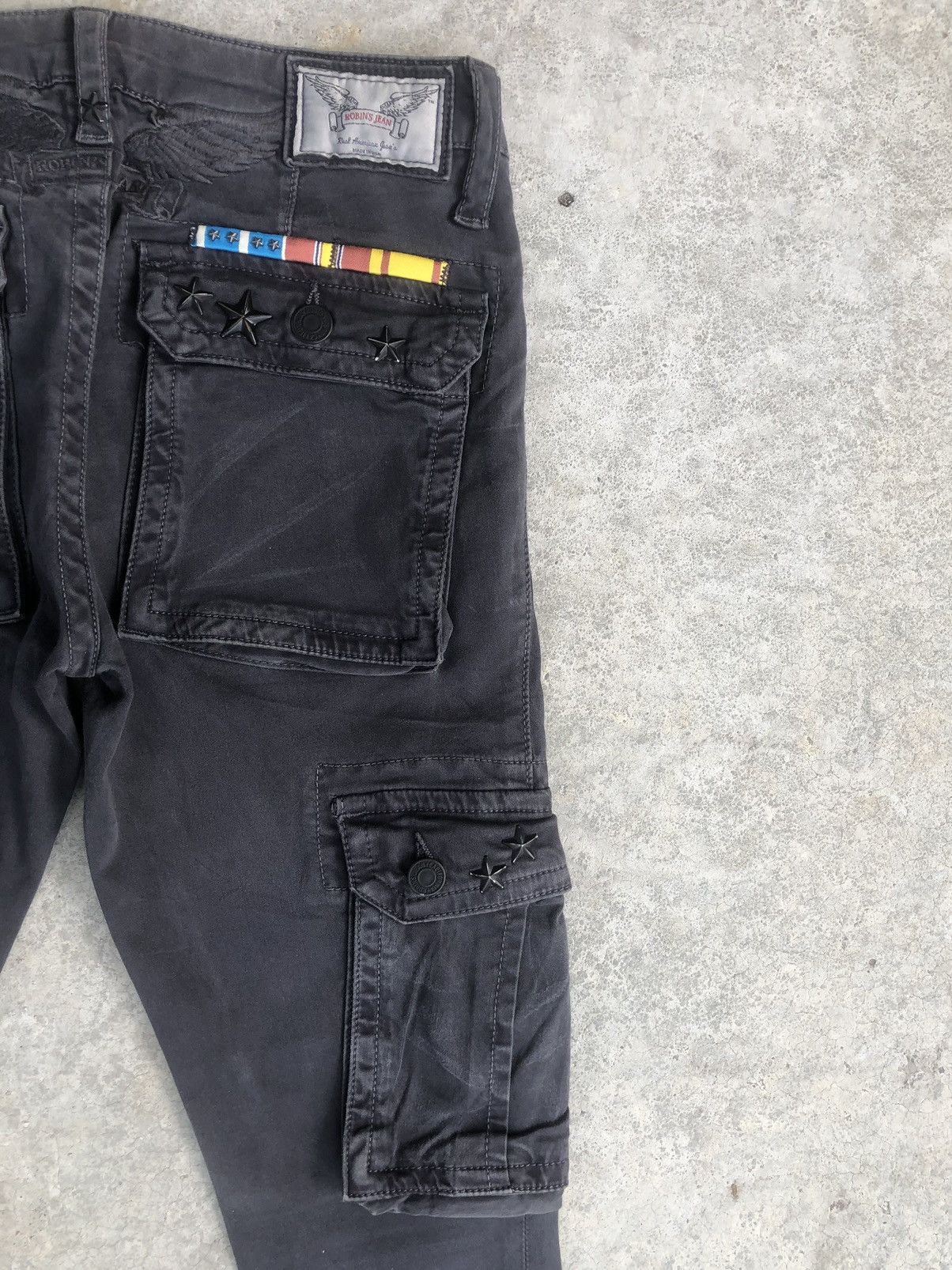 Robins Jeans Robin’s Cargo Pants Multipocket Chrome Heart Size US 27 - 10 Thumbnail