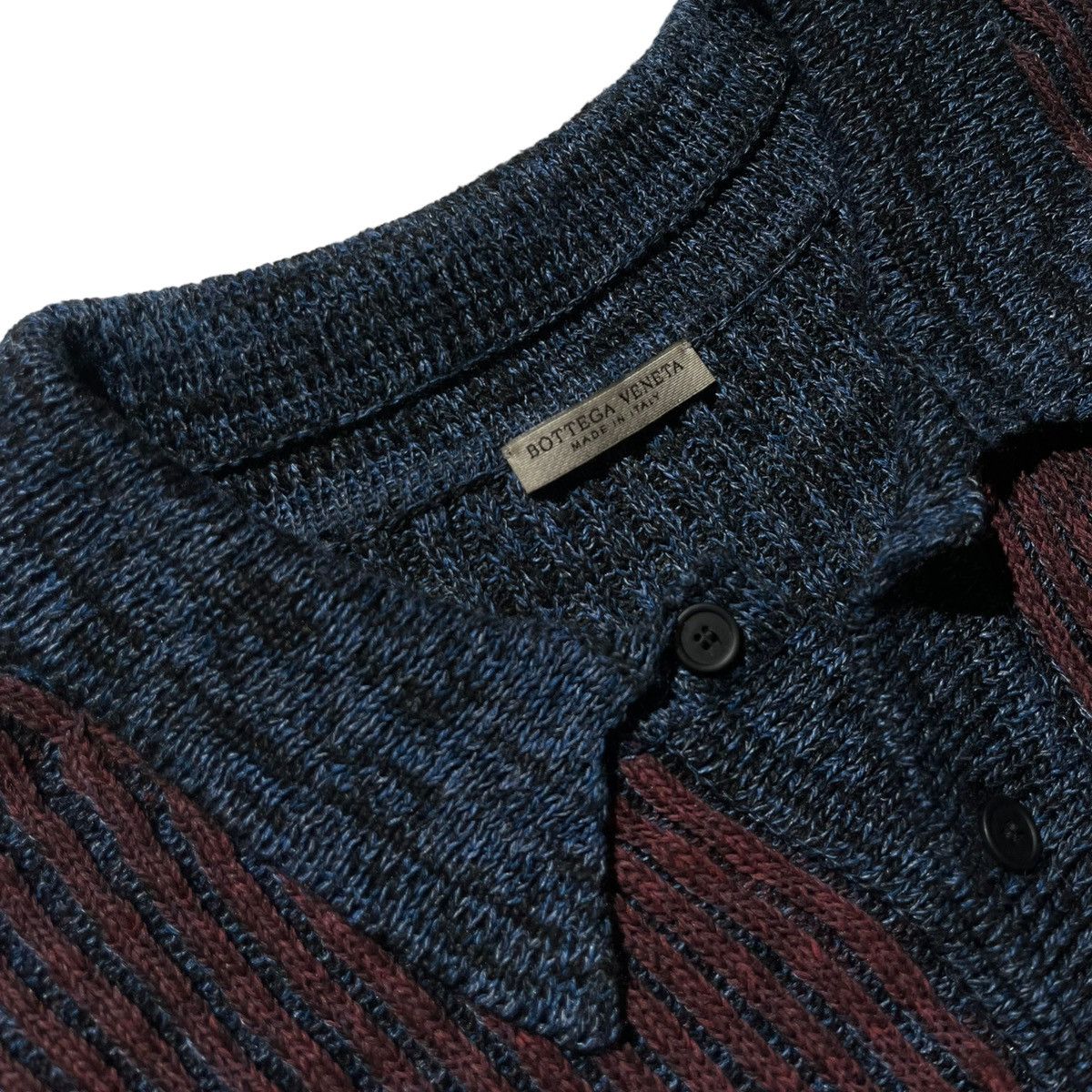 Bottega Veneta Ribbed tri color polo Size US L / EU 52-54 / 3 - 3 Thumbnail