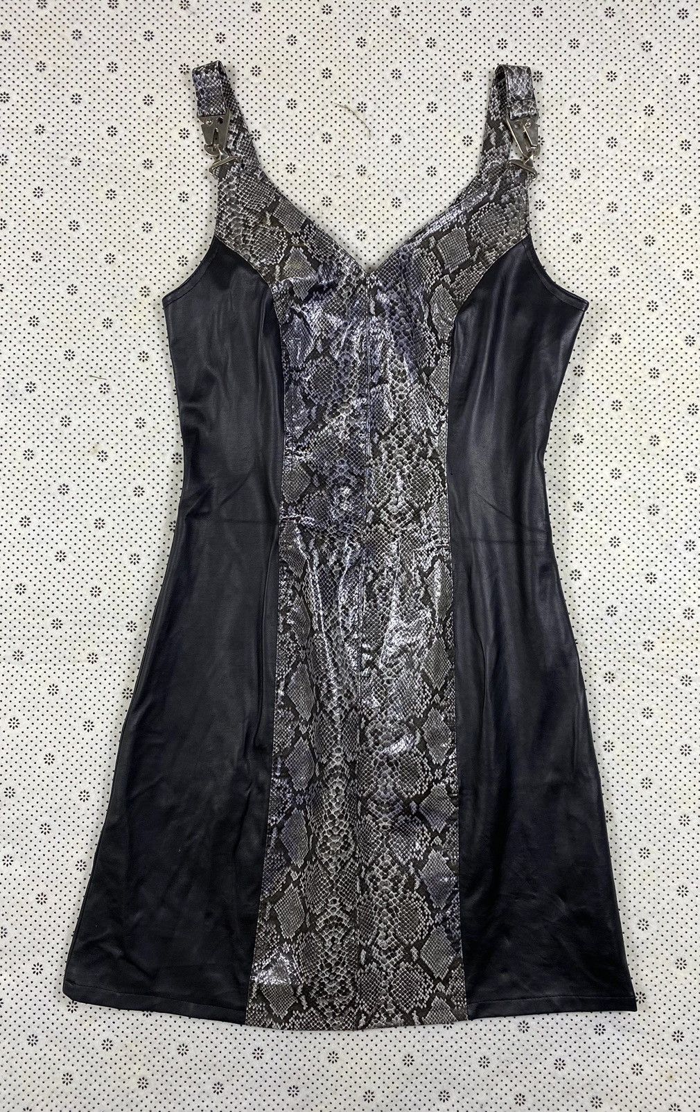 Leather Faux Snake Skin Midi Dress By Kin Lee Size S / US 4 / IT 40 - 4 Thumbnail