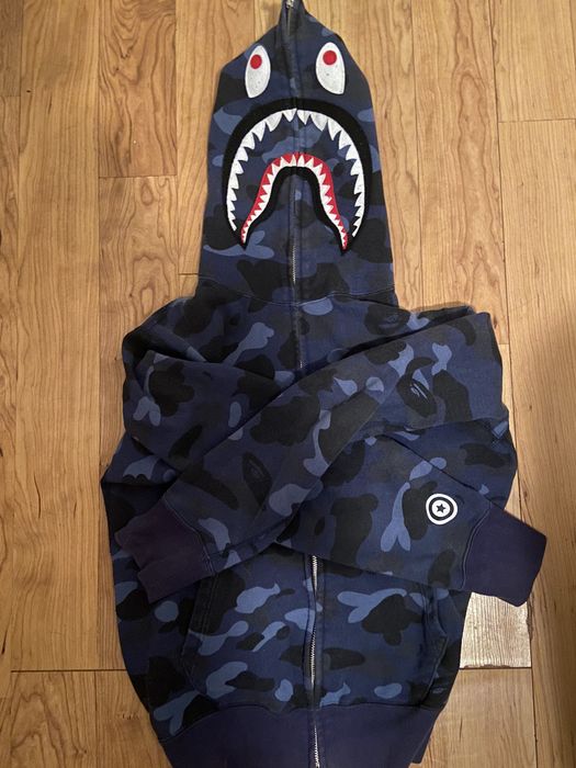 Bape Color Camo Shark Full Zip Hoodie | Grailed