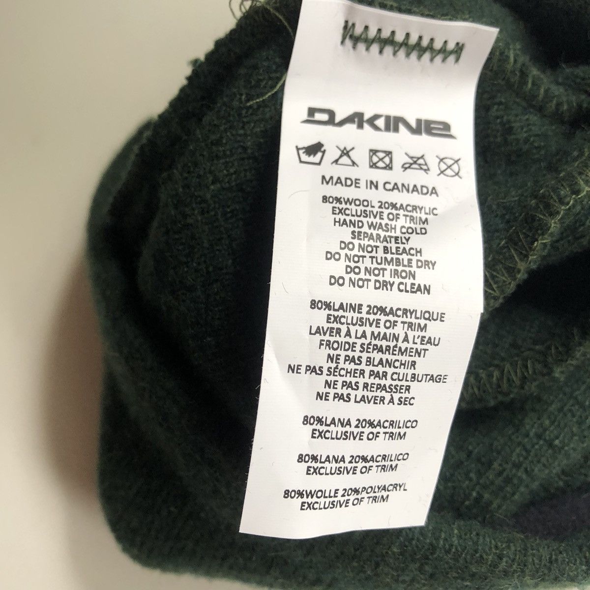 Dakine Dakine 80% Wool Beanie GREEN Size ONE SIZE - 5 Thumbnail
