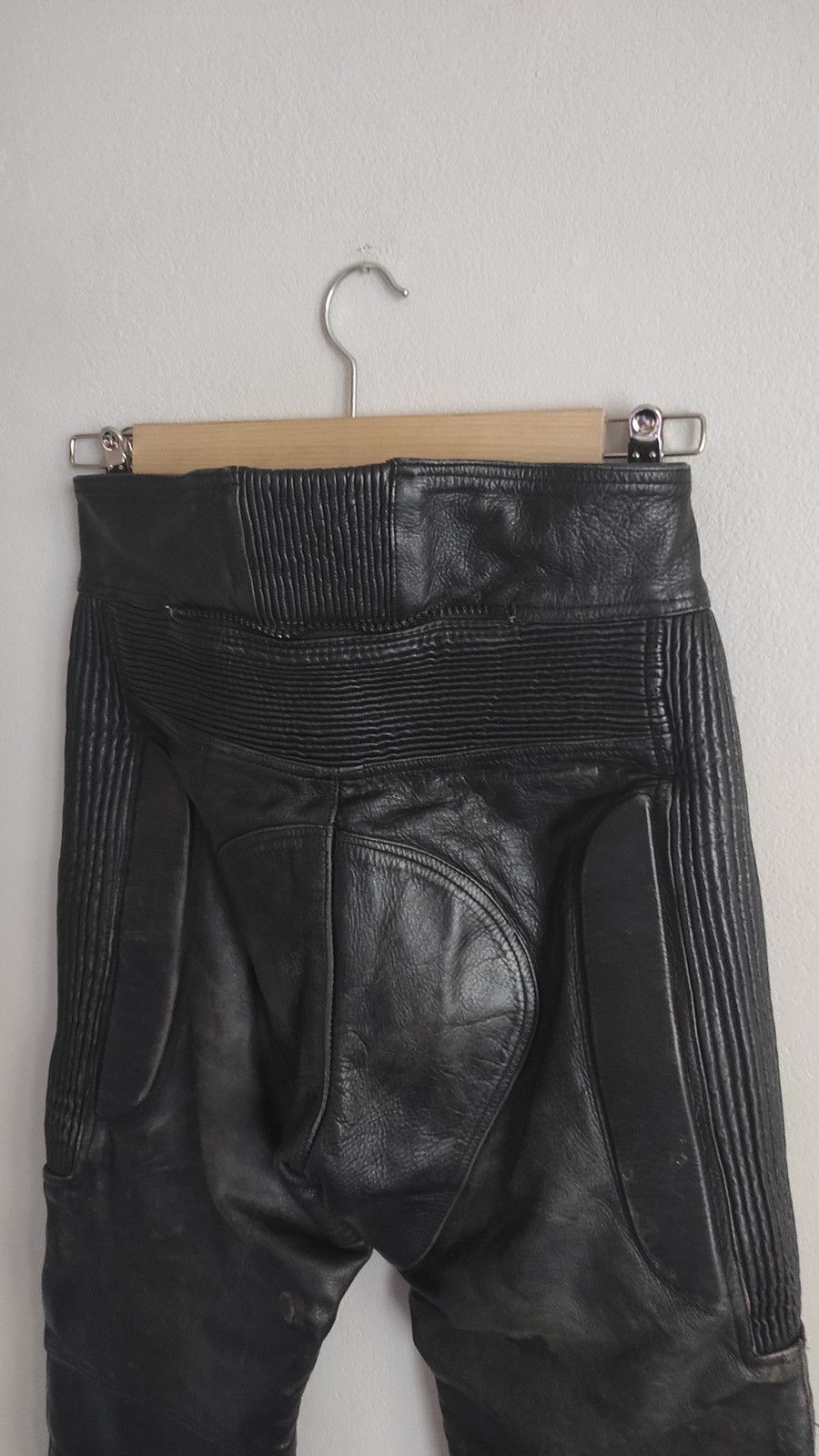 Vintage Vintage 90s motorcycle leather pants Size US 32 / EU 48 - 3 Thumbnail