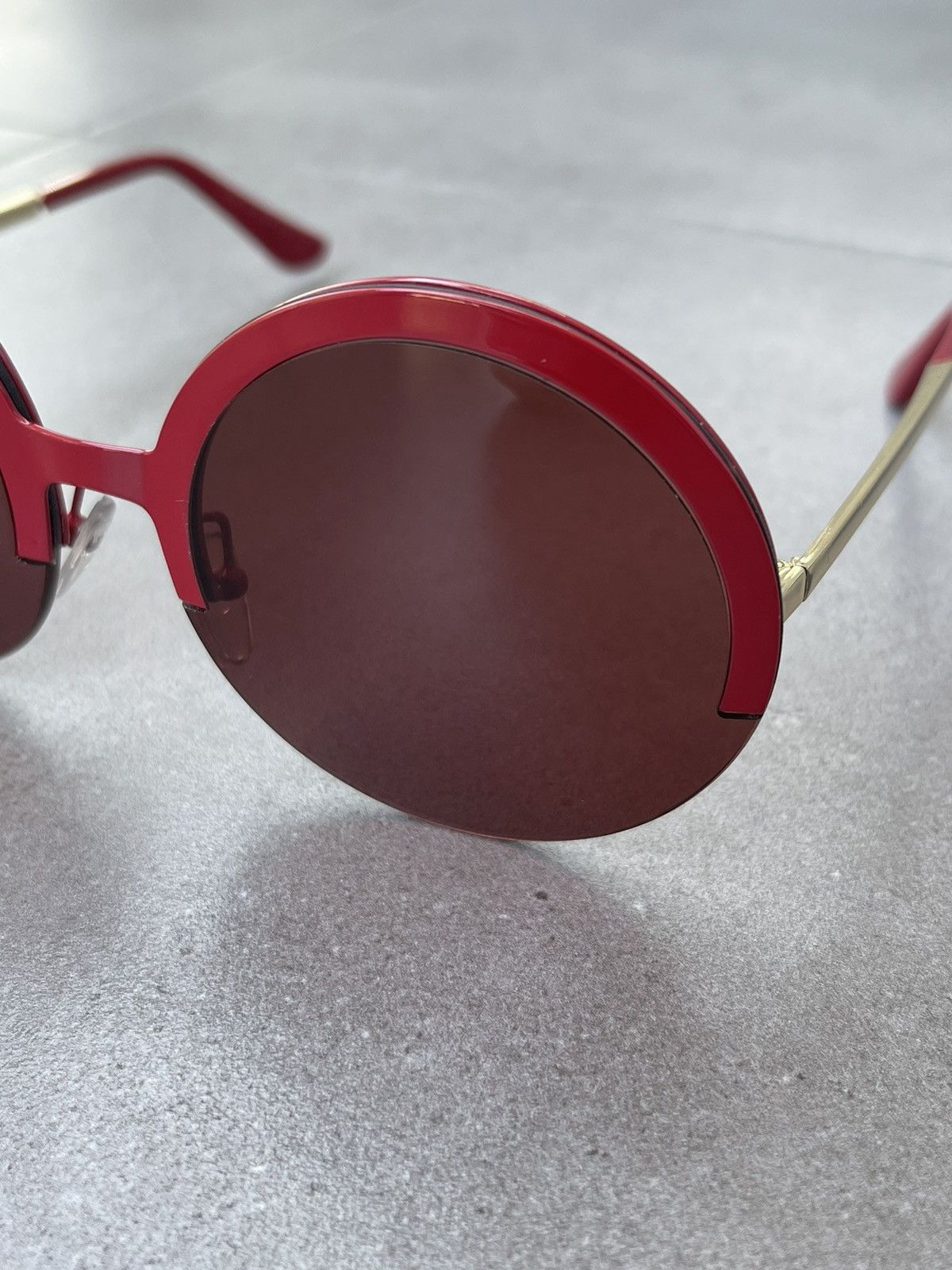 Marni Marni ME103S 613 Red Gold Round Sunglasses Size ONE SIZE - 2 Thumbnail