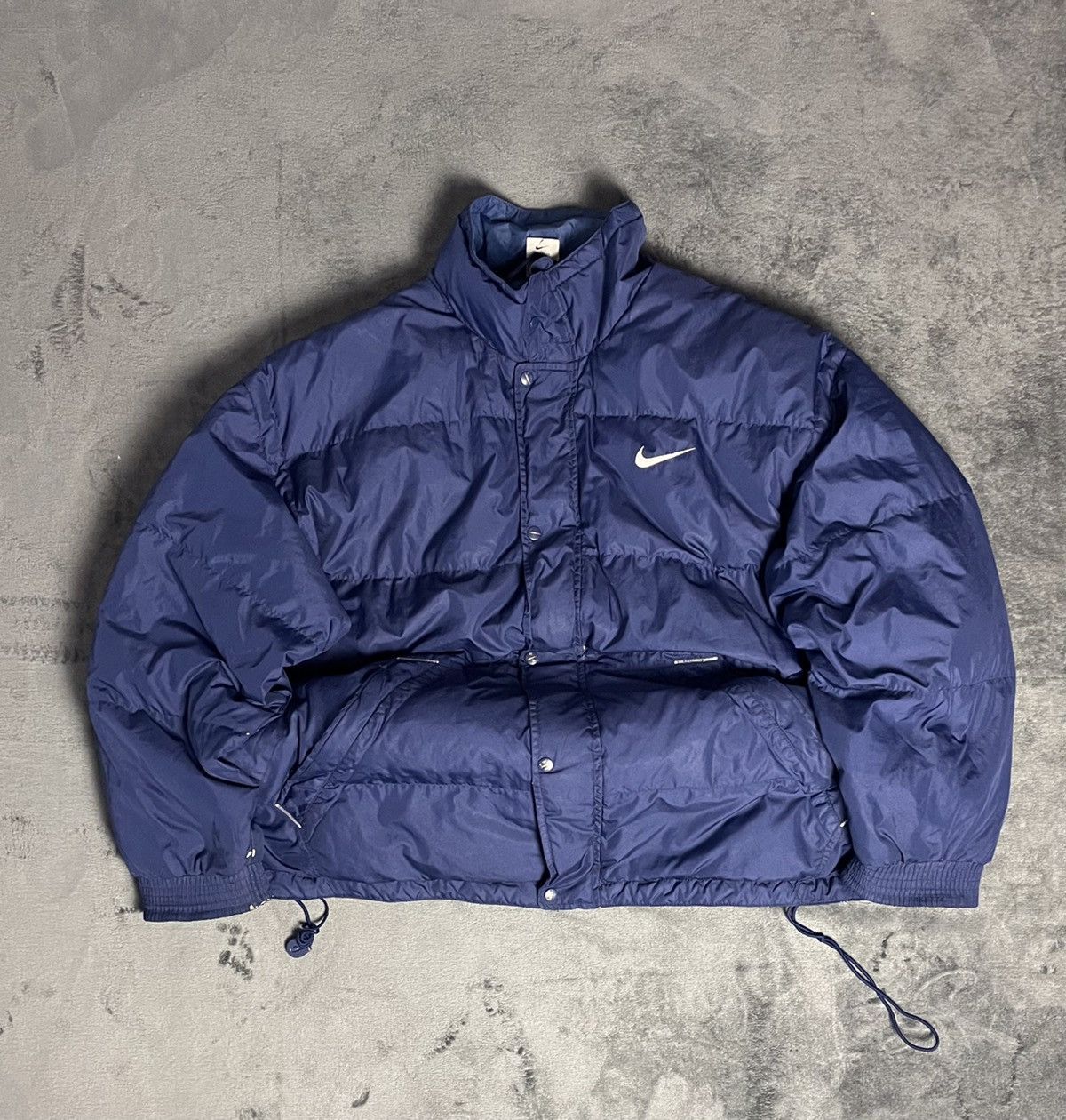 90s Nike Vintage Big Swoosh Down Jacket Drill