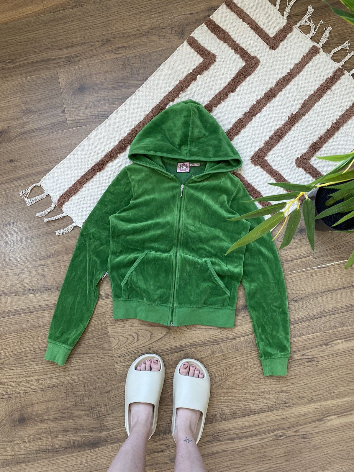 Juicy Couture VELOUR VINTAGE ZIP HOODIE JUICY COUTURE Size L / US 10 / IT 46 - 1 Thumbnail