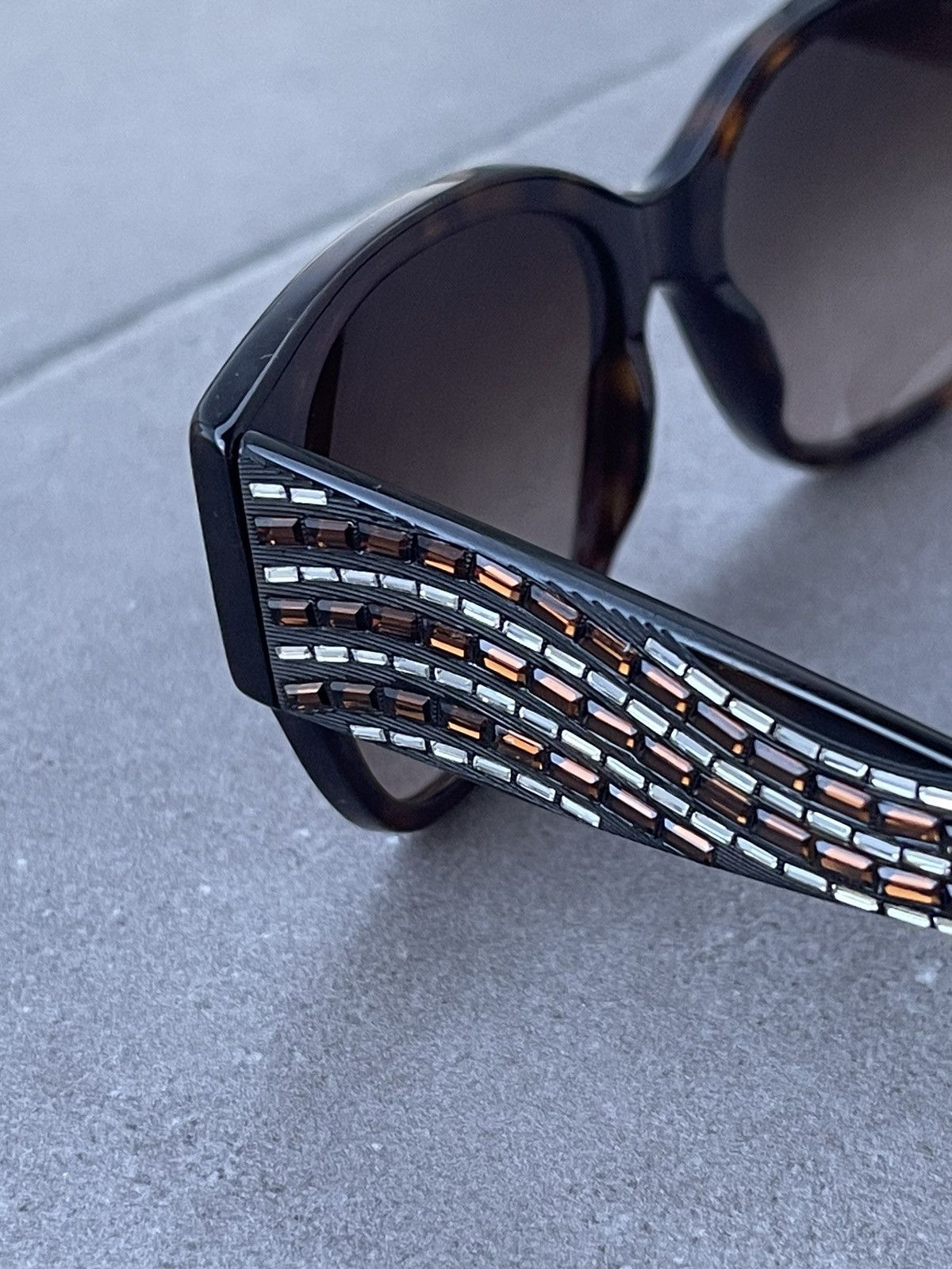 Emporio Armani Giorgio Armani AR8014-B 5026/13 Brown Crystal Sunglasses Size ONE SIZE - 7 Thumbnail