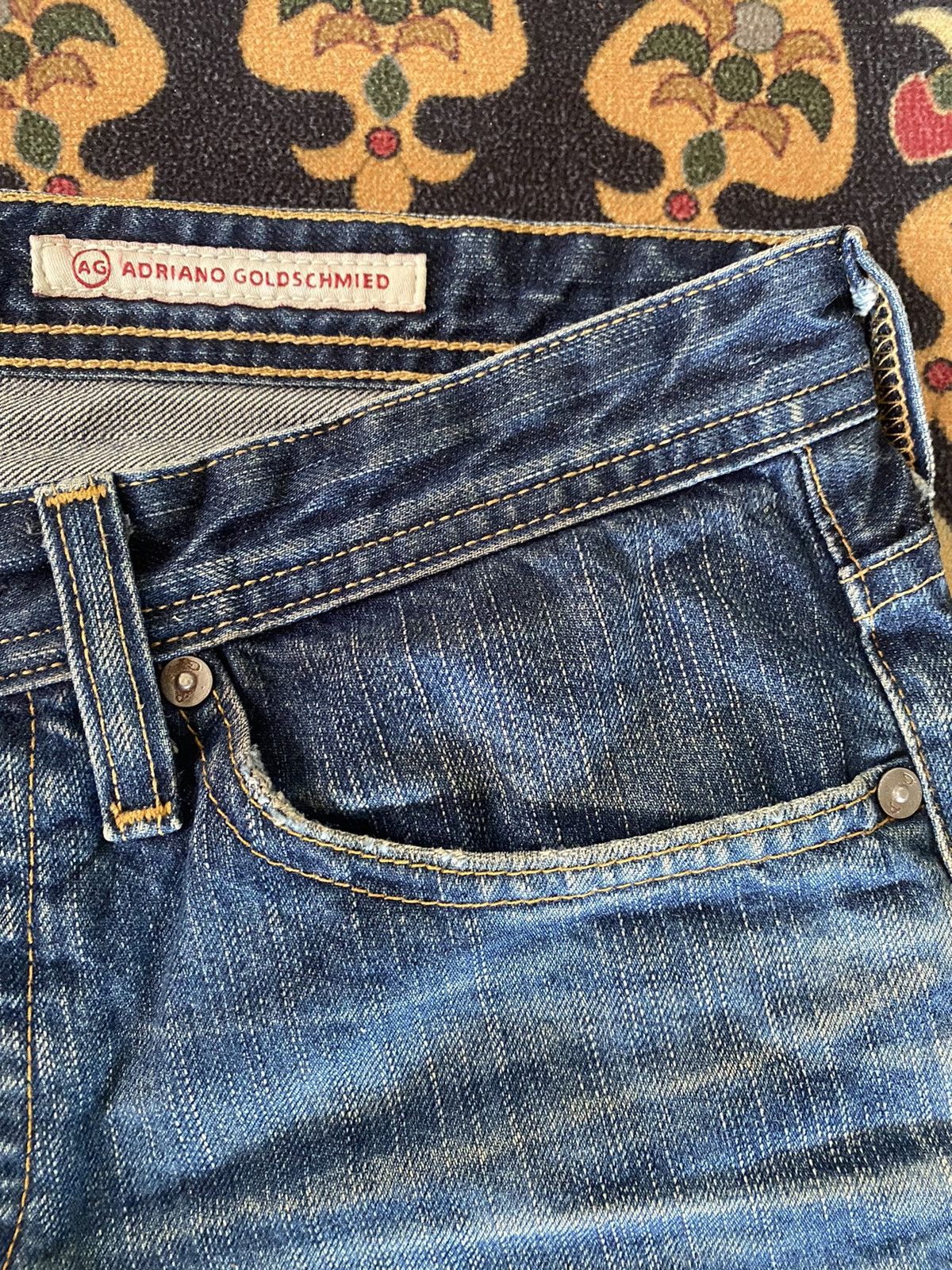 AG Adriano Goldschmied × Vintage 🔥RARE🔥Vintage AG Adriano Goldschmied Blue Faded Jeans Size US 31 - 3 Thumbnail