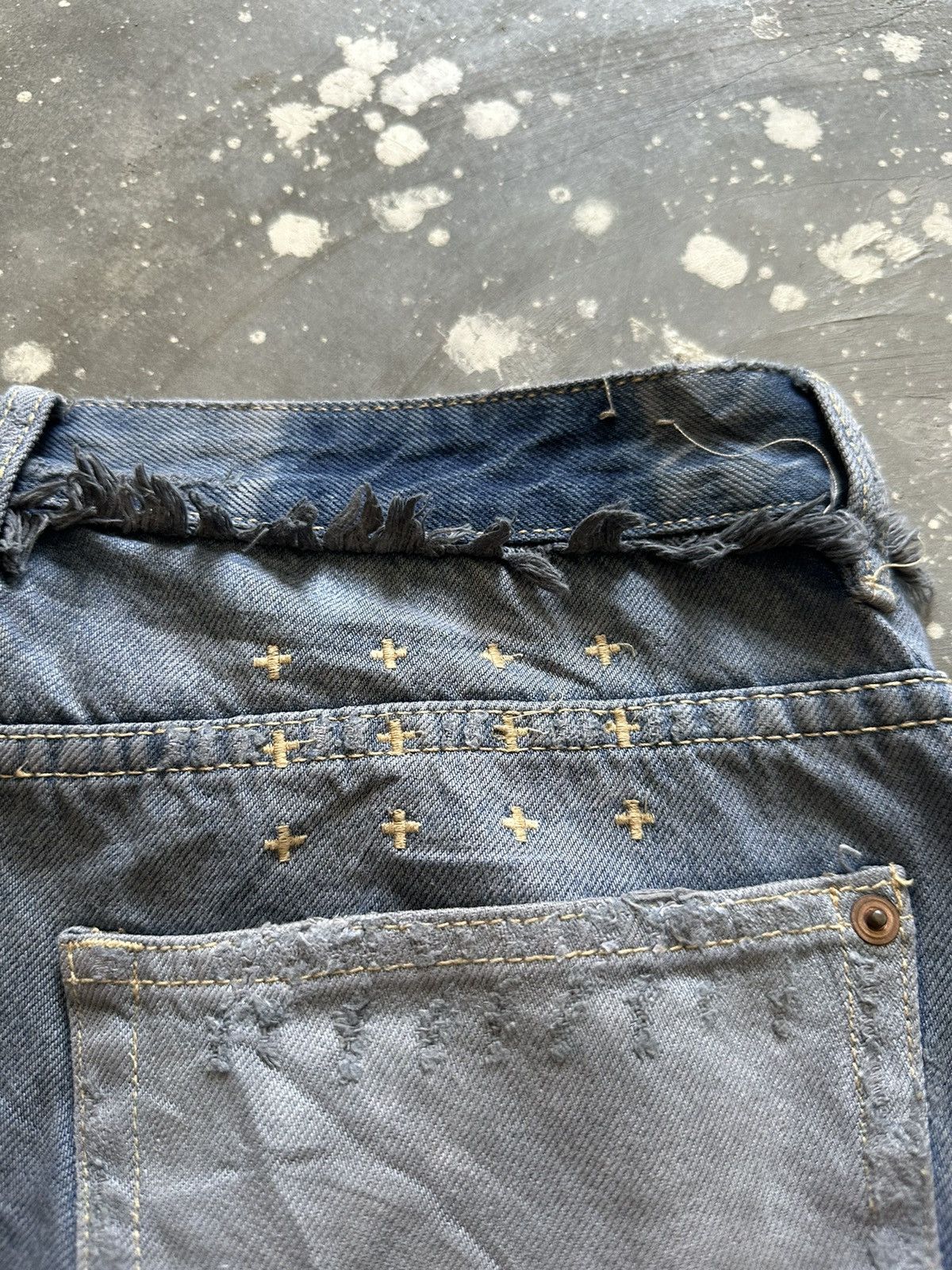 Ksubi Ksubi Distressed Mini Skirt Y2k Style denim Size 28" / US 6 / IT 42 - 2 Thumbnail