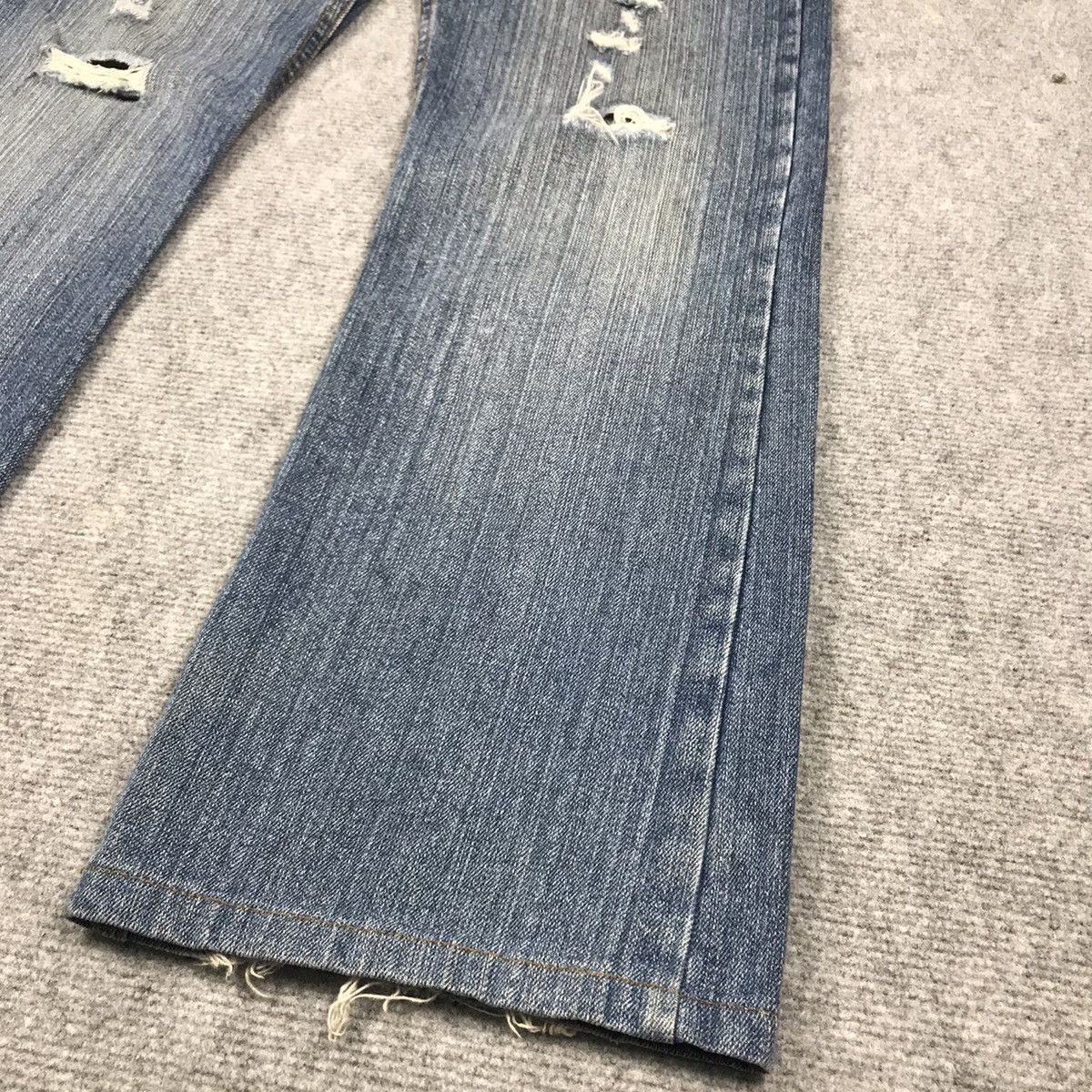 Other FLARE JENAS😈NYLAUS JEANS RIPPED DISTRESSED BOOTCUT PANTS Size US 30 / EU 46 - 2 Thumbnail