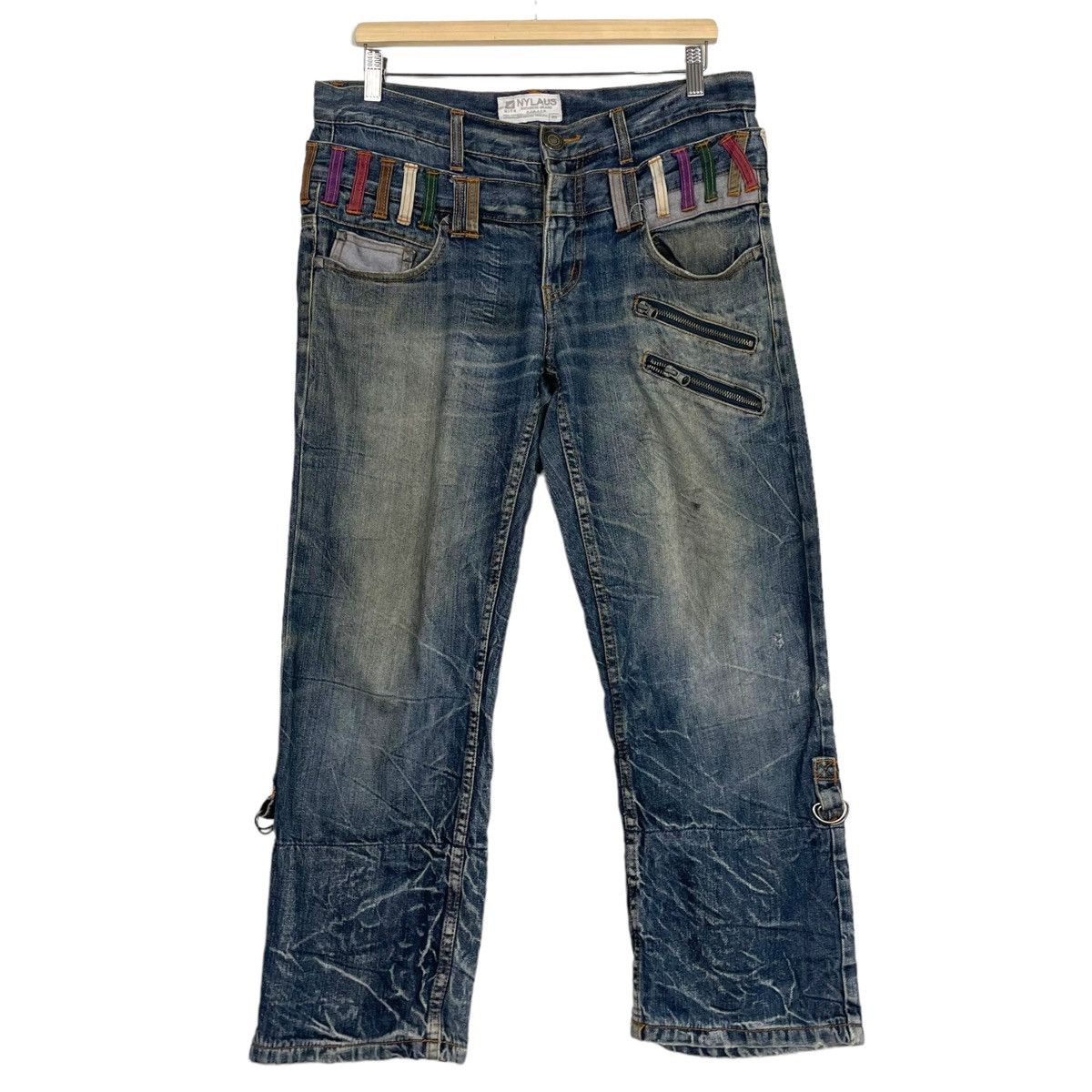 Hysteric Glamour × Japanese Brand 💥FLARE NYLAUS JAPAN DOUBLE WAIST QUATER JEAN Size US 32 / EU 48 - 1 Thumbnail