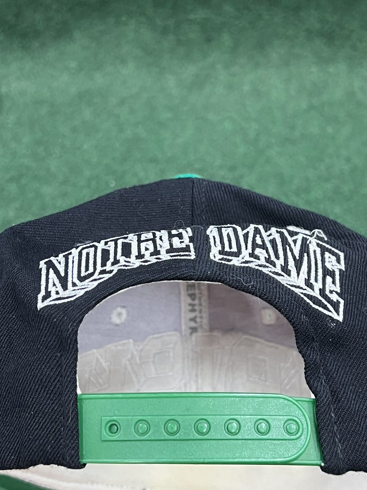NCAA Vintage Y2k Notre Dame Fighting Irish Blockhead Snapback Hat Size ONE SIZE - 4 Thumbnail