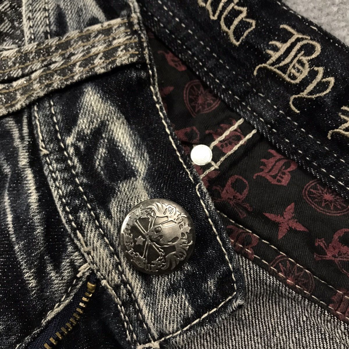 Japanese Brand FLARE DENIM⚡️BLOB BY BLUE BOOTCUT PUNK DENIM PANTS /130 Size US 30 / EU 46 - 19 Thumbnail
