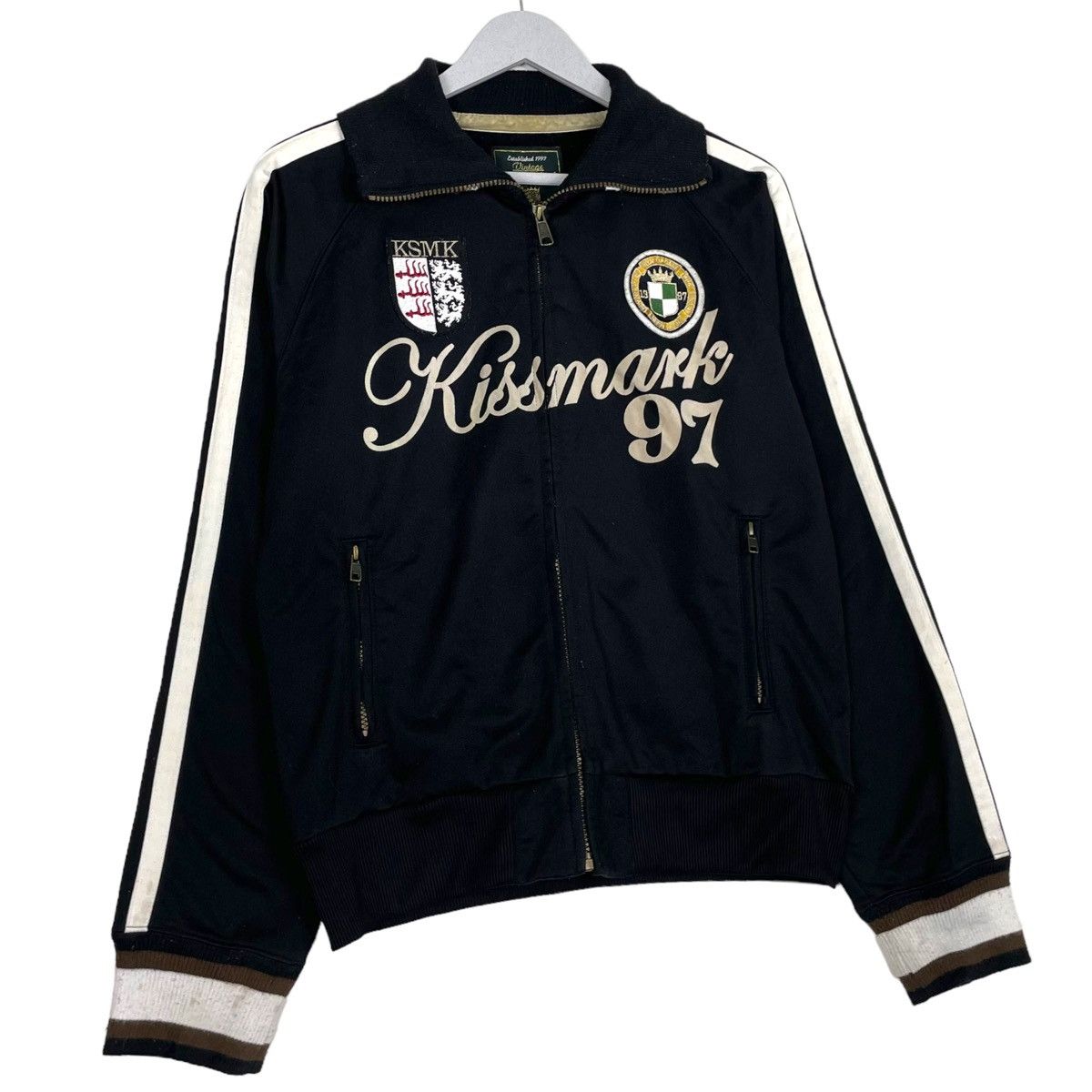 Japanese Brand × KISS 💥Y2K KISSMARK RACING JAPAN ZIPPER SWEATER Size US M / EU 48-50 / 2 - 3 Thumbnail