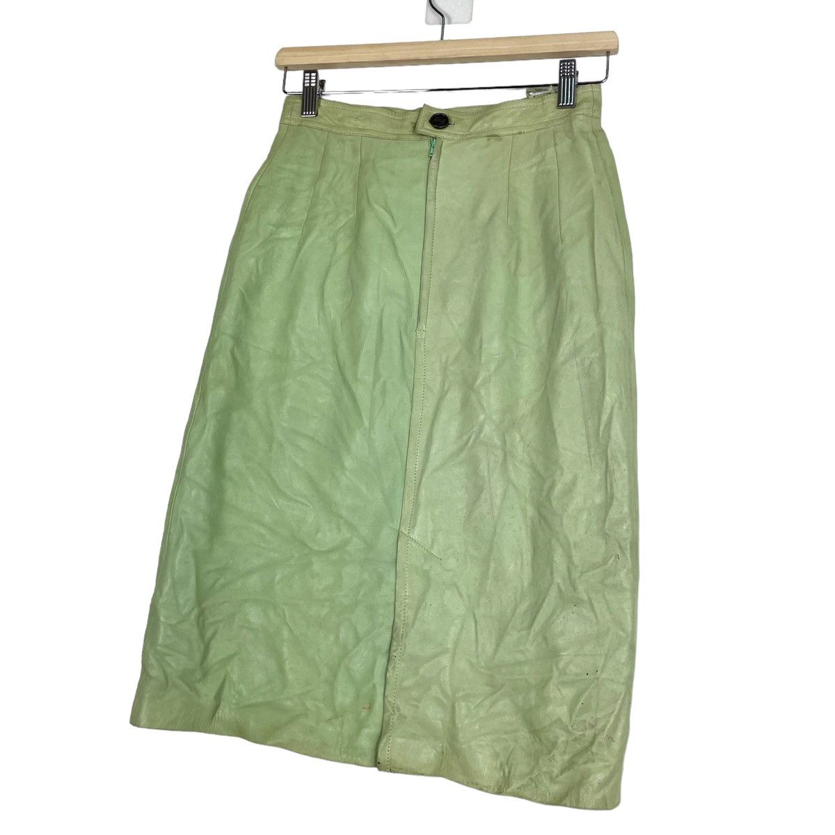 Loewe × Vintage 💥LOEWE MADRID NAPA LEATHER MINI SKIRT Size 27" / US 4 / IT 40 - 2 Thumbnail