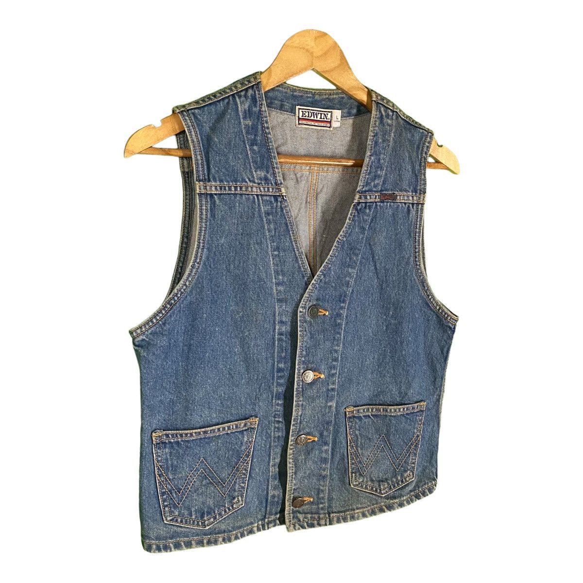 Edwin × Vintage Vintage Edwin Denim Vest Size US S / EU 44-46 / 1 - 2 Thumbnail