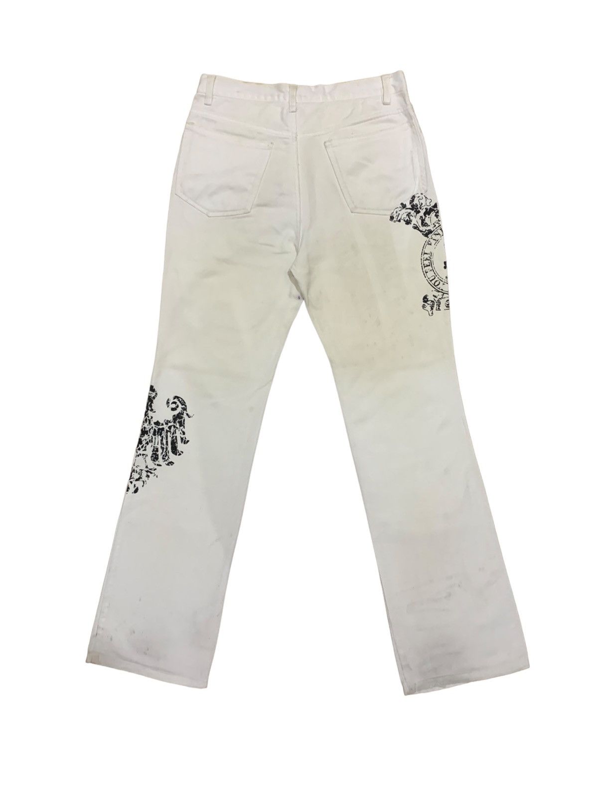 If Six Was Nine × Japanese Brand × Le Grande Bleu (L.G.B.) Vintage Japanese Datsu Studio Skull Punk Jeans Size US 32 / EU 48 - 2 Thumbnail
