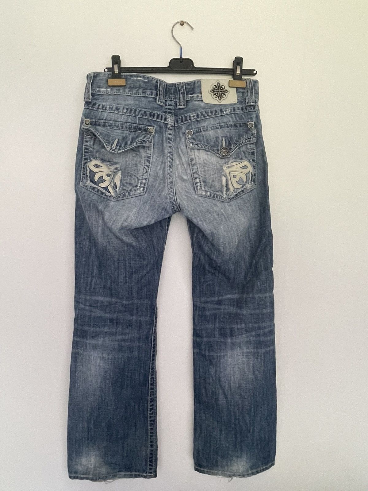 Chrome Hearts AFFLICTION DISTRESSED DENIM | Grailed