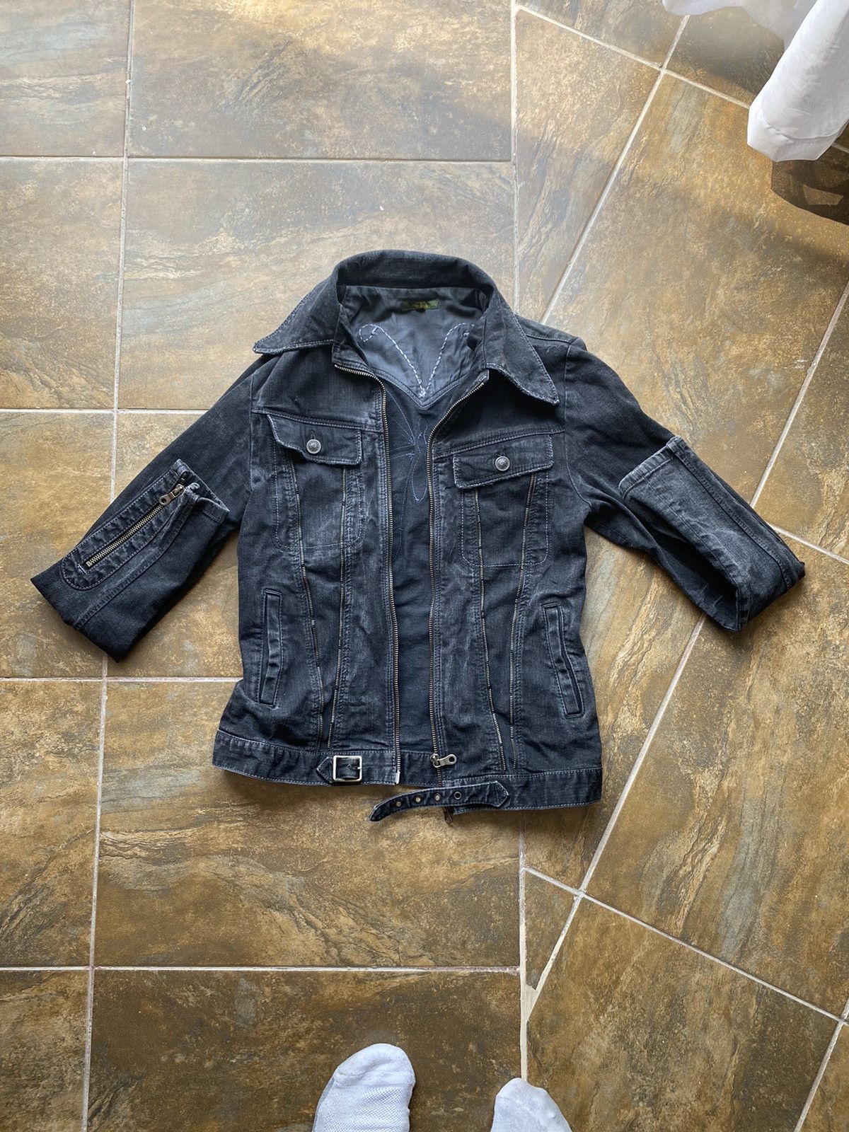 image of Obelisk Denim Jacket in Black, Men's (Size Medium)