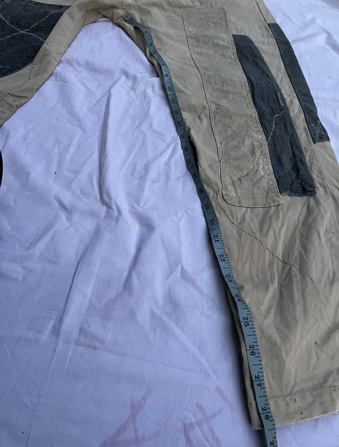 Zara (A63). RARE ZARA MAN DENIM COUTURE PATHWORK PANTS Size US 35 - 18 Thumbnail