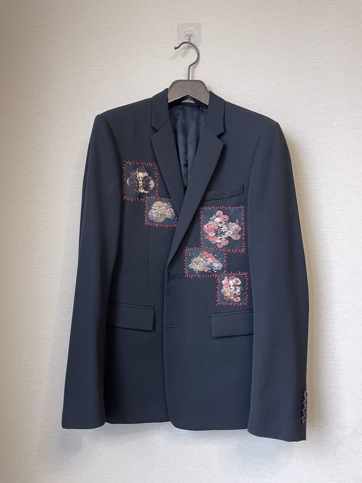 Dior Rare SS17 Toru Kamei Skull floral patch blazer Size 44S - 1 Thumbnail