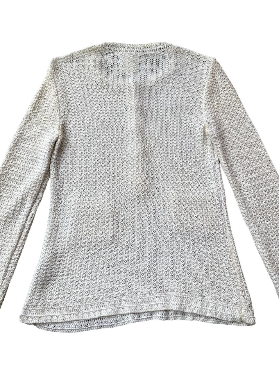 Chanel 2002 Chanel Crochet Henley Sweater Size S / US 4 / IT 40 - 6 Thumbnail
