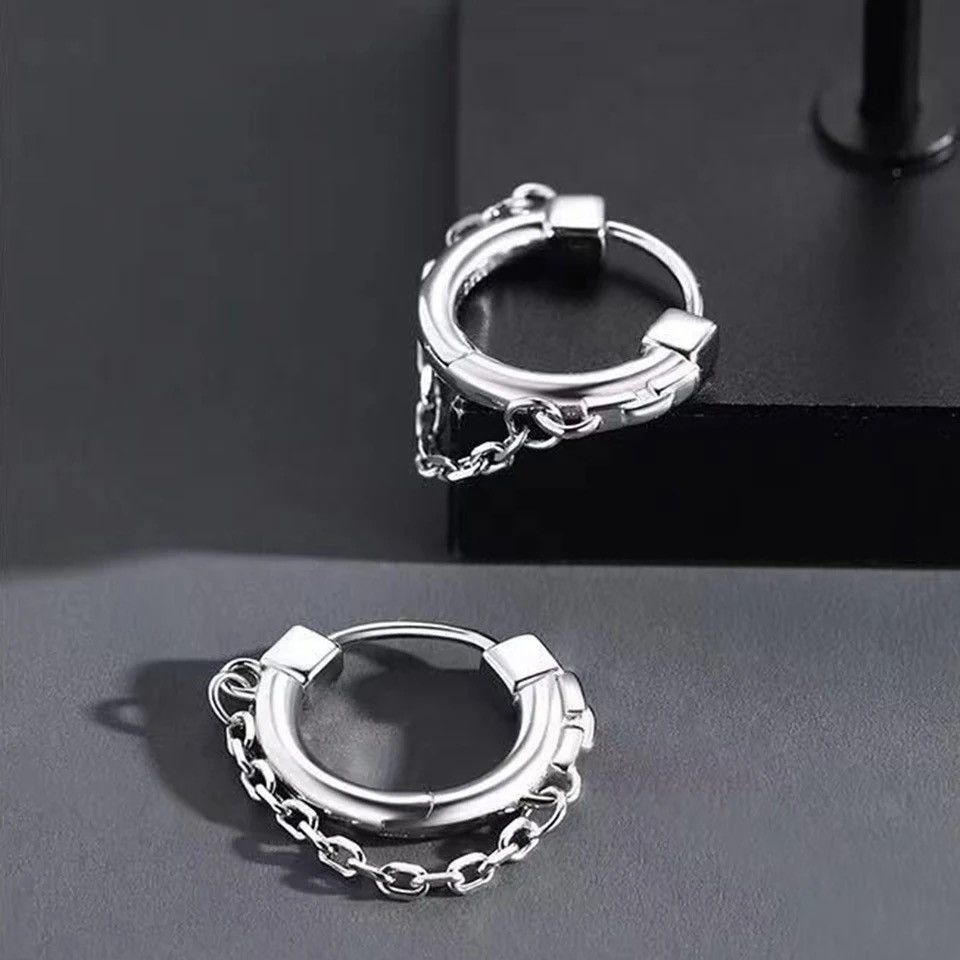 Jewelry Silver Plated Chain Earring Size ONE SIZE - 3 Thumbnail
