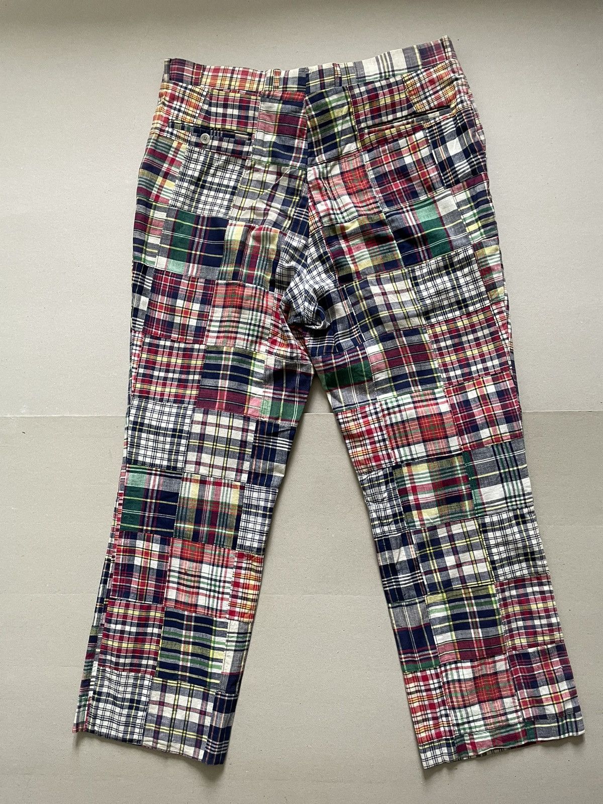 Handmade 80’s Vintage Handmade Checkered Patchwork Pants Trousers Size US 36 / EU 52 - 4 Thumbnail
