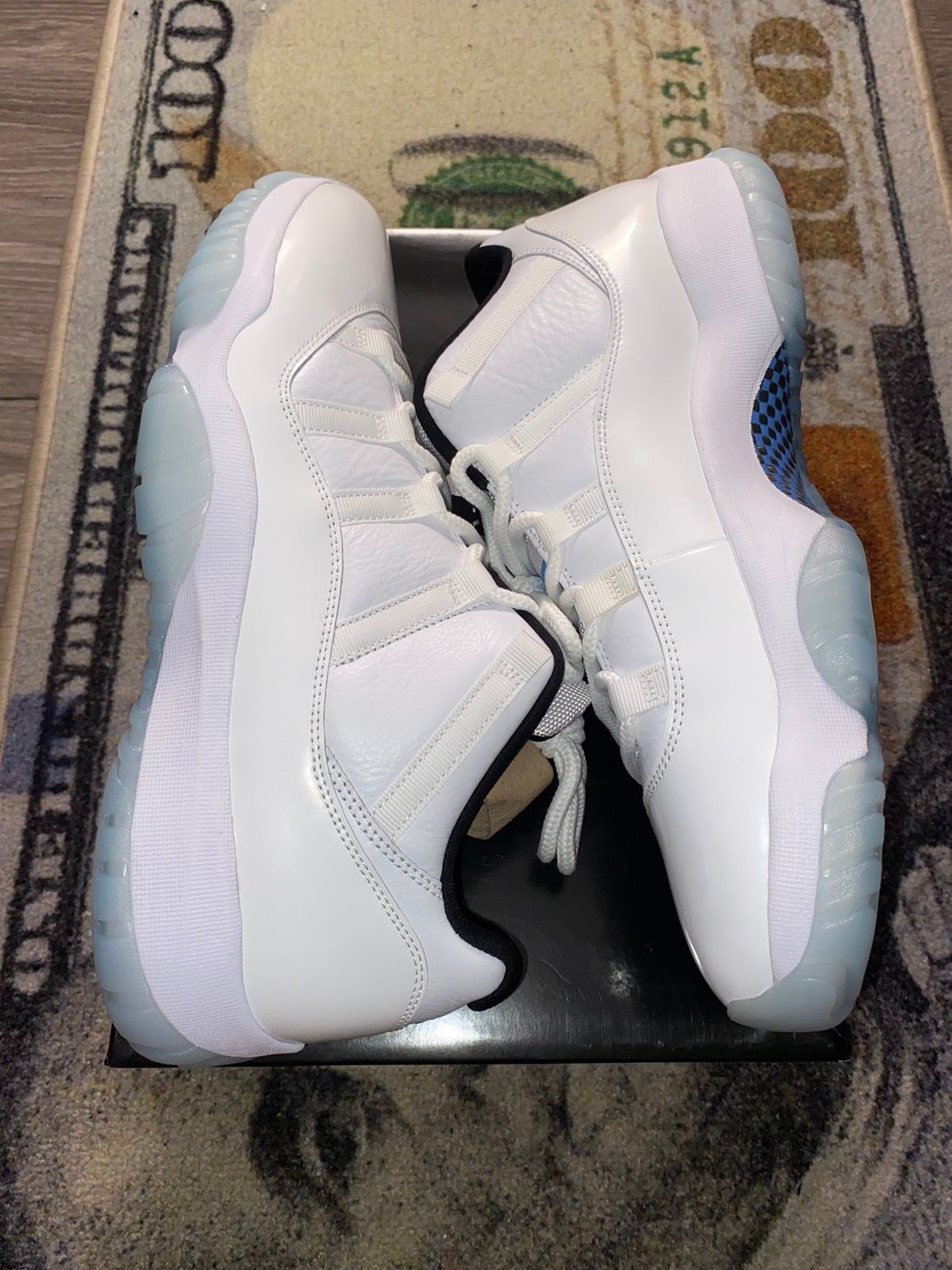 Pre-owned Jordan Nike Jordan 11 Retro Low Legend Blue Shoes In White Blue