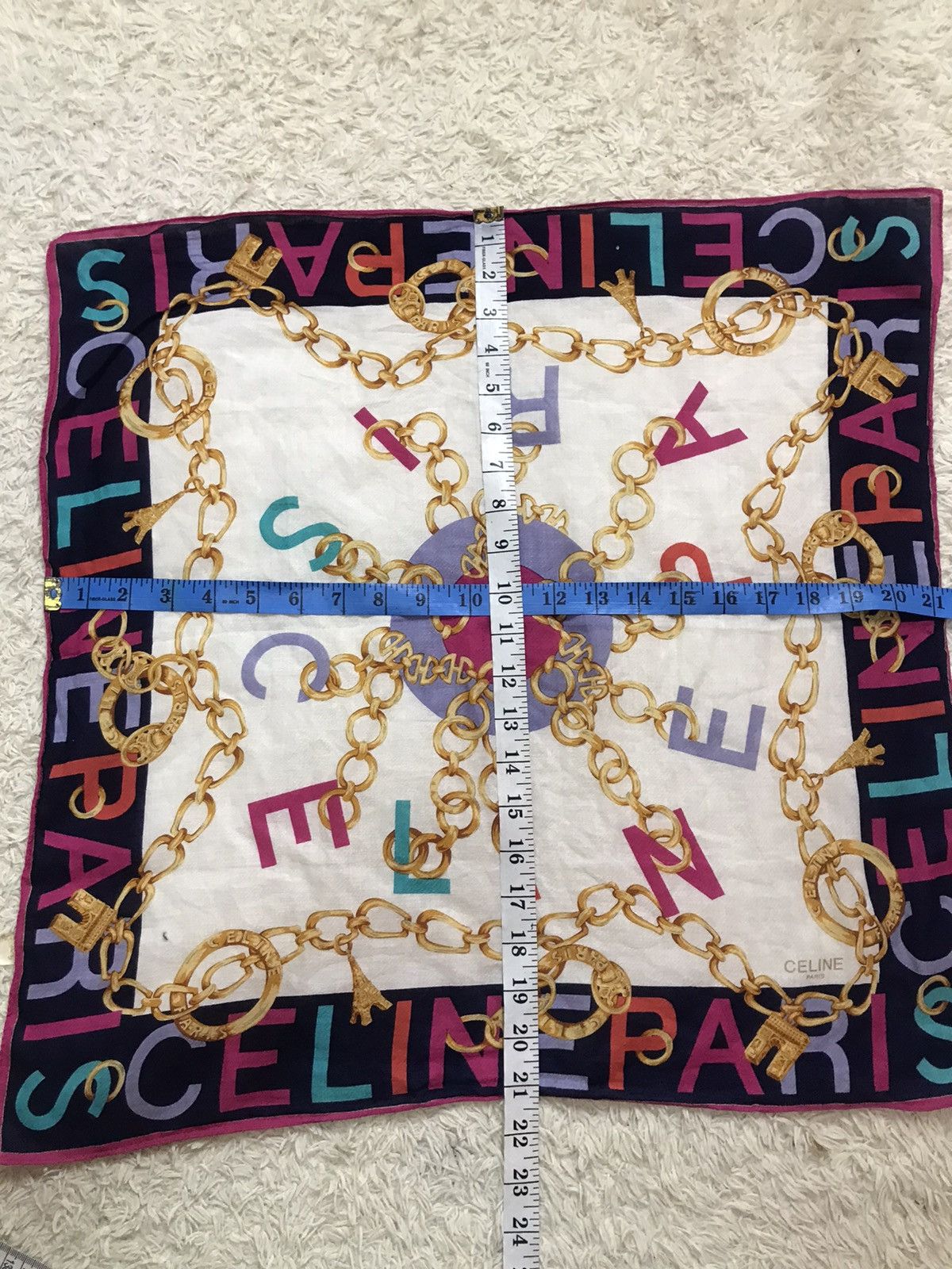 Celine ‼️CELINE SPELL OUT HANDKERCHIEF/BANDANA/NECKERCHIEF‼️ Size ONE SIZE - 7 Thumbnail