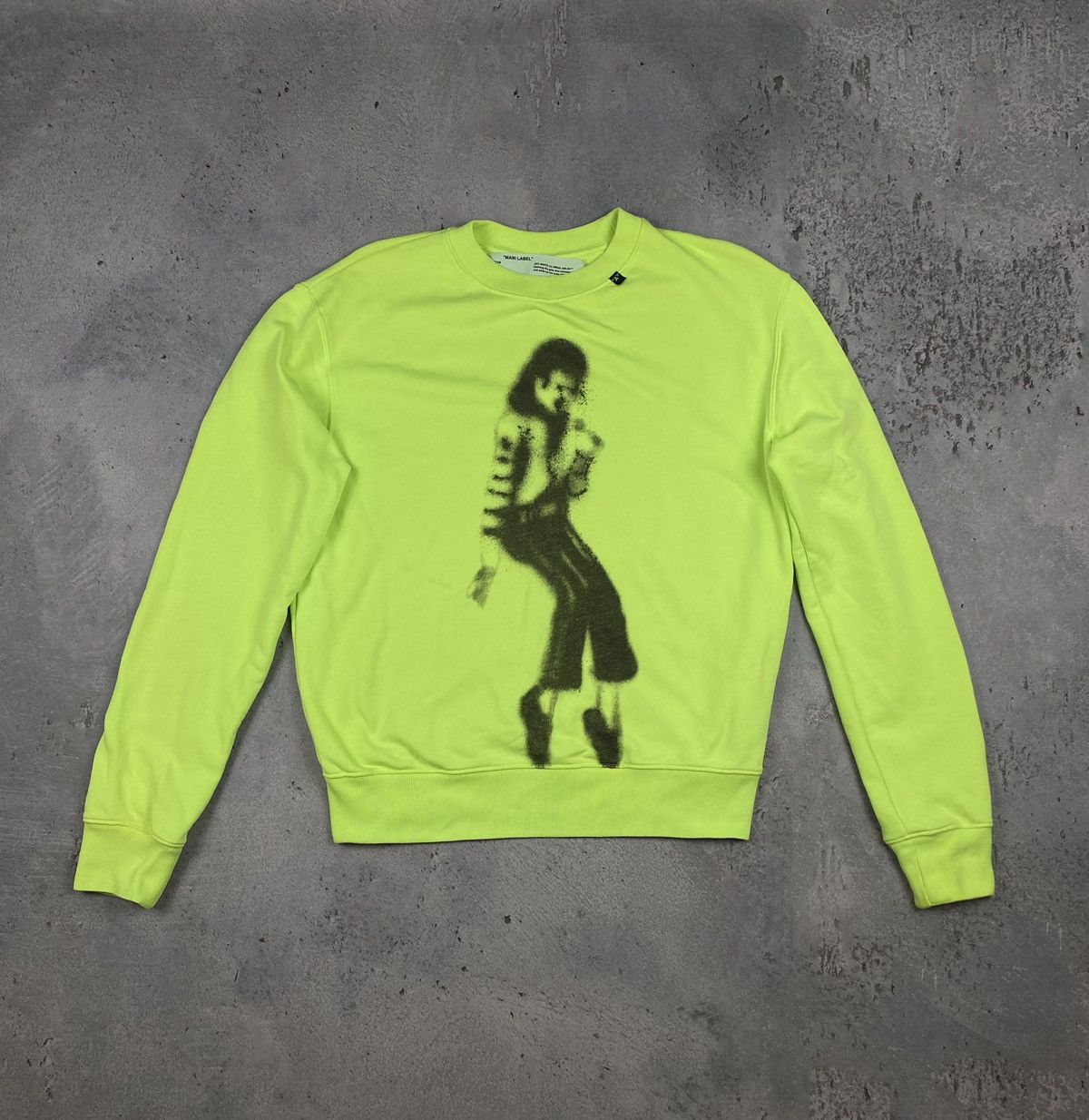 image of Off White Very Michael Jackson Sweatshirt in Yellow, Men's (Size Medium)