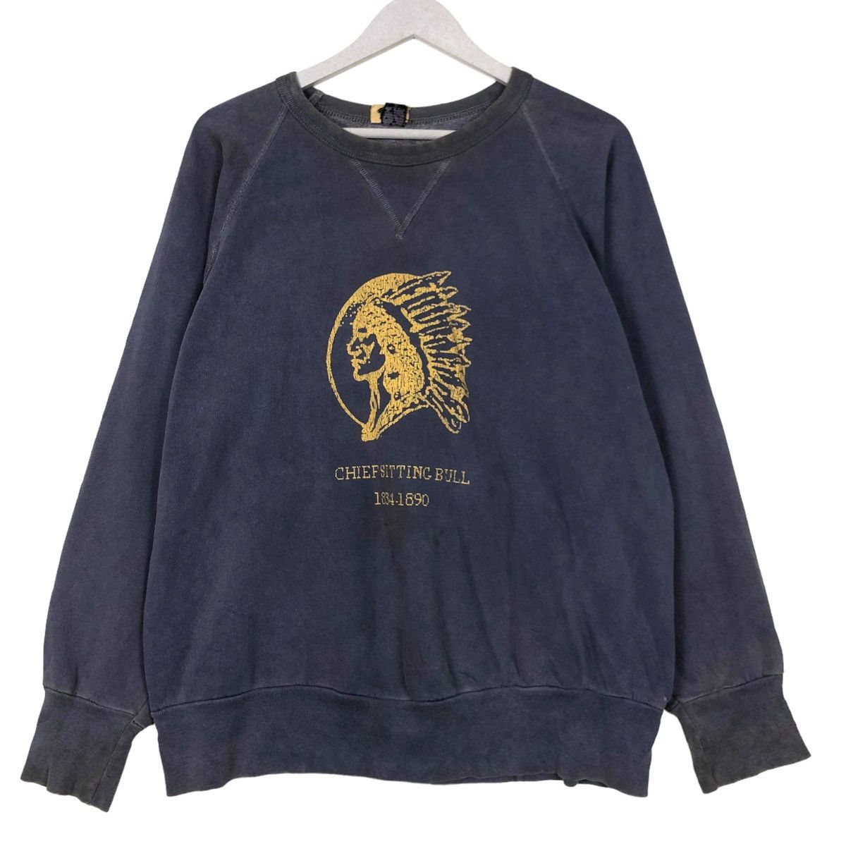 Vintage 💥90s CHIEF SITTING BULLS CREWNECK SWEATSHIRT Size US L / EU 52-54 / 3 - 1 Thumbnail