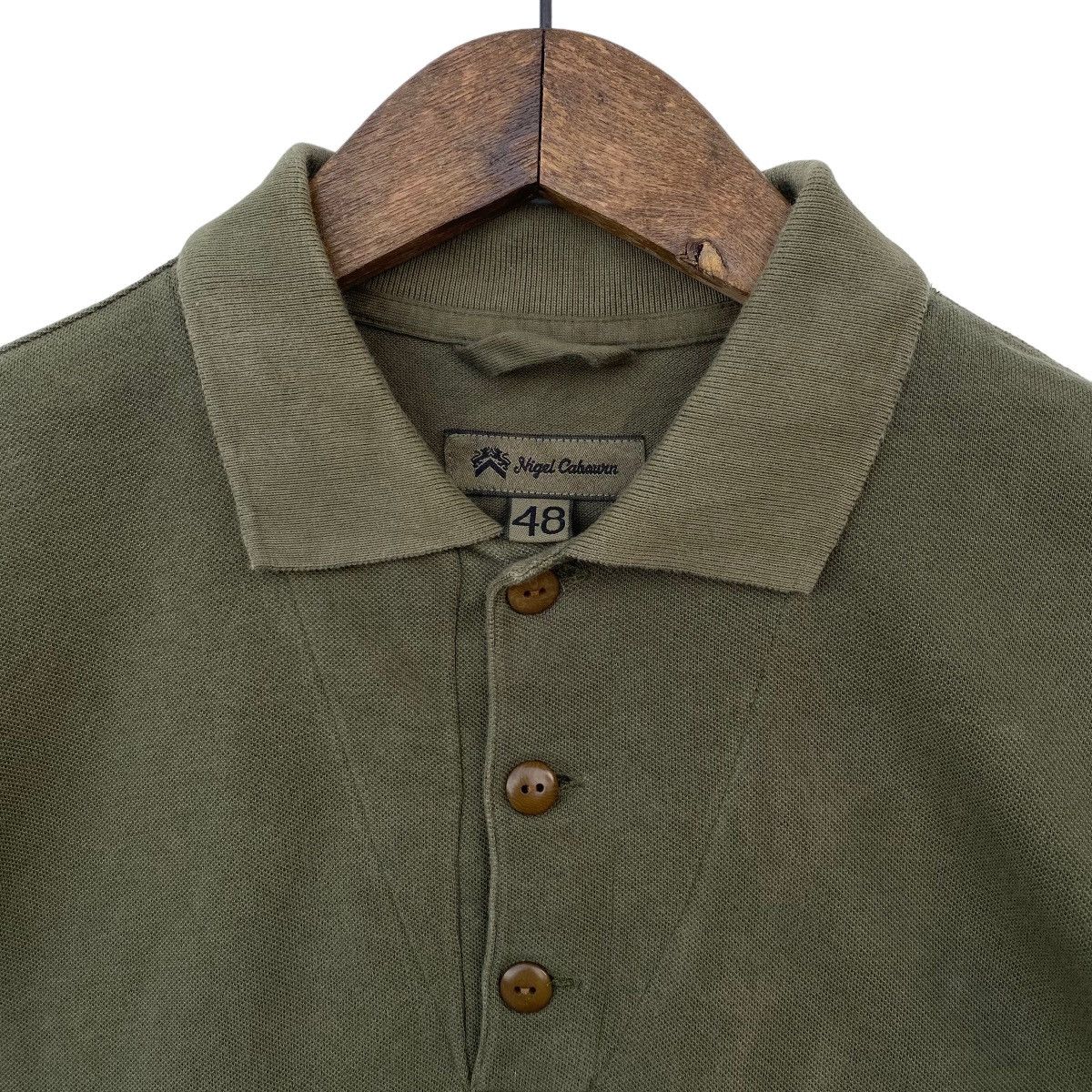Nigel Cabourn Nigel Cabourn German Ribbon SS Polo Tee Size US M / EU 48-50 / 2 - 2 Thumbnail