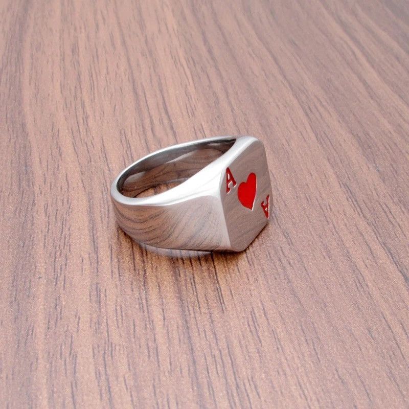 Jewelry Ace of Hearts Playing Cards Ring Size ONE SIZE - 2 Thumbnail