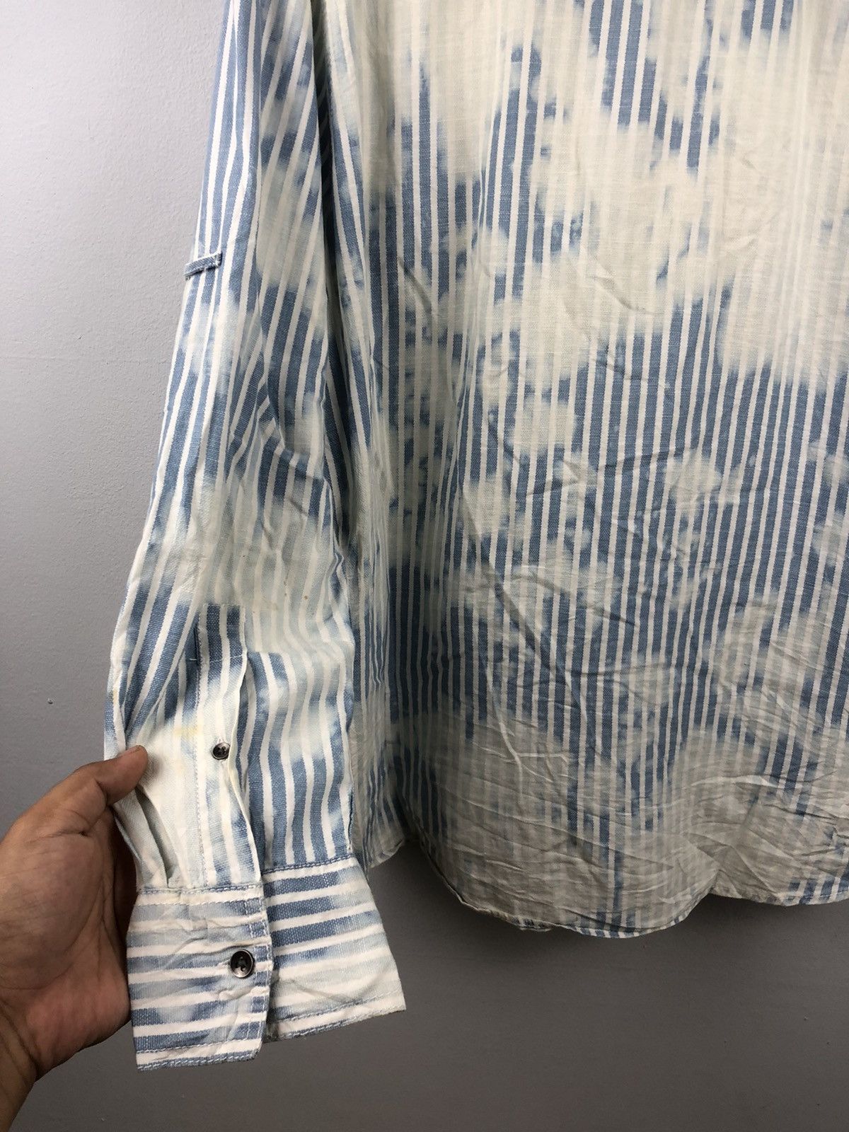Le Grande Bleu (L.G.B.) I.N.C Concept Acid Wash Tie Dyed Button Up Shirt Size US L / EU 52-54 / 3 - 9 Thumbnail