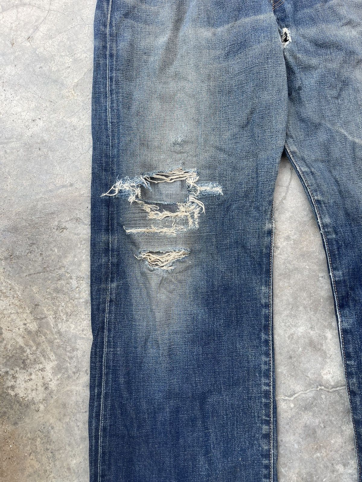 Edwin Vintage Edwin 505 Straight Cut Distressed Baggy Jeans Size US 32 / EU 48 - 7 Thumbnail