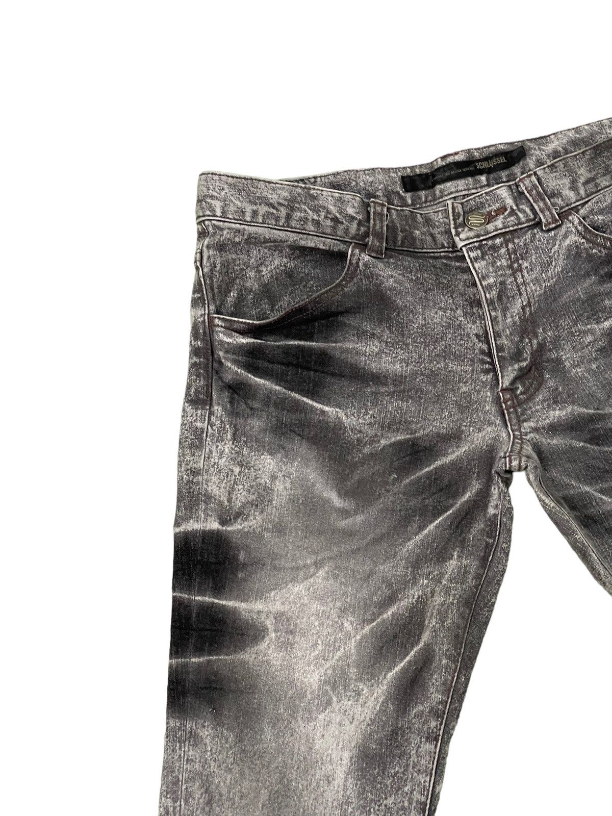 Japanese Brand Flare Jeans Skinny Schlussel Acid Wash Stretch Boot Cut 6🟦1 Size US 29 - 8 Thumbnail