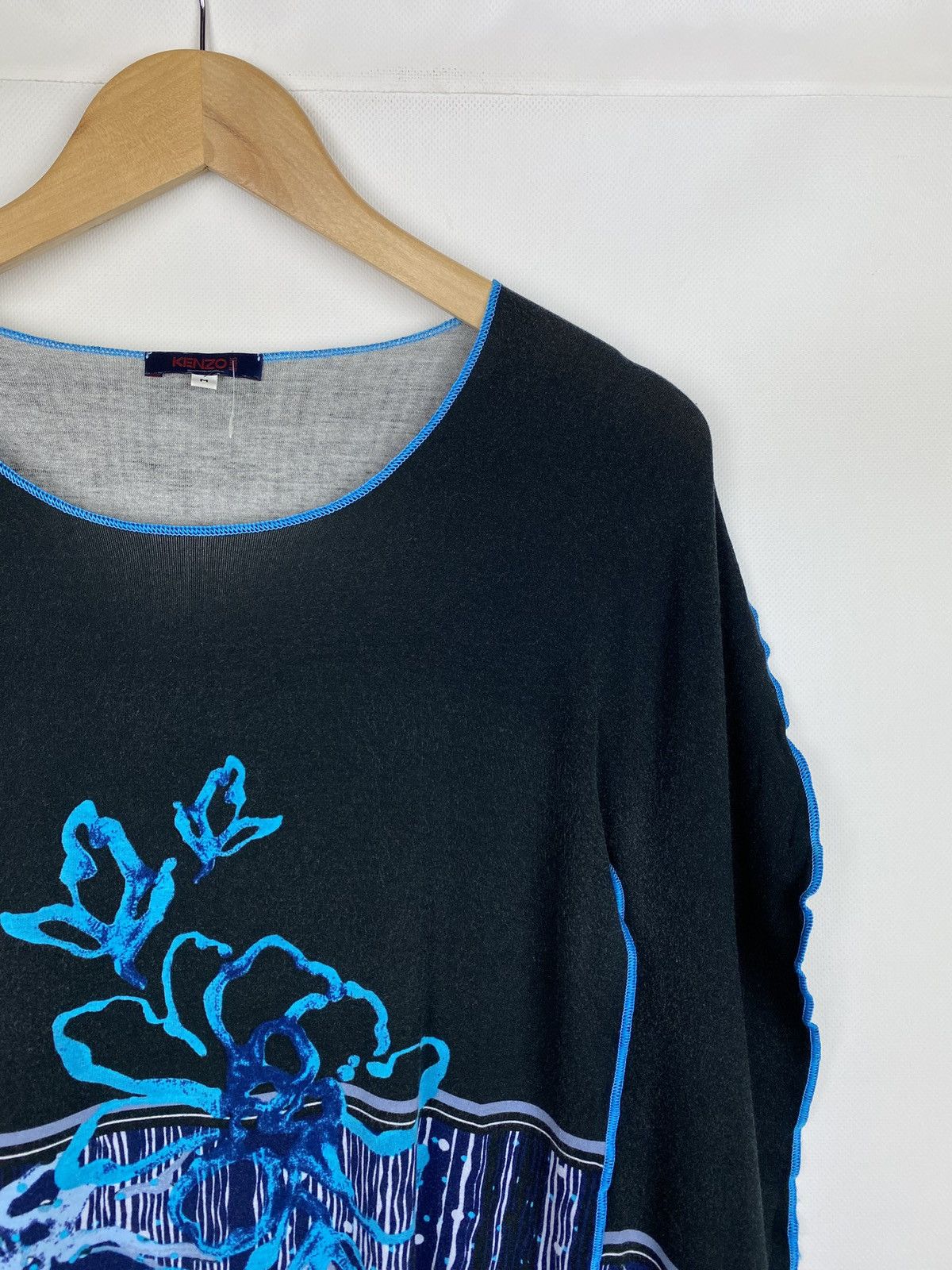 Kenzo VTG Y2K Kenzo Jeans ladie flower print long sleeve top tunic Size M / US 6-8 / IT 42-44 - 6 Thumbnail