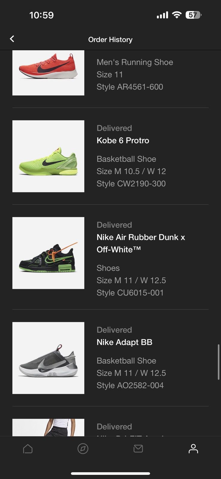 Nike × Off-White Off-White Nike Dunk air rubber Size US 11 / EU 44 - 7 Thumbnail