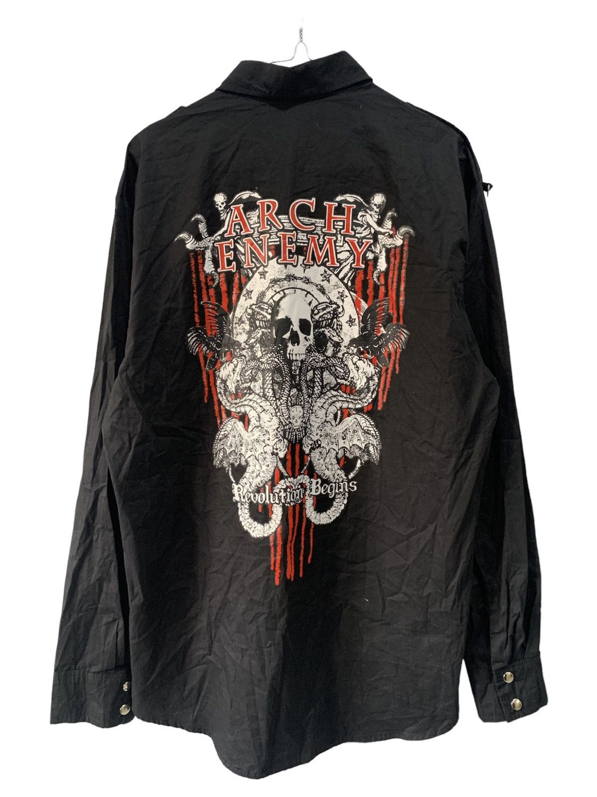 If Six Was Nine Vintage Arch Enemy Revolution Begins Death Metal band Shirts Size US L / EU 52-54 / 3 - 2 Thumbnail