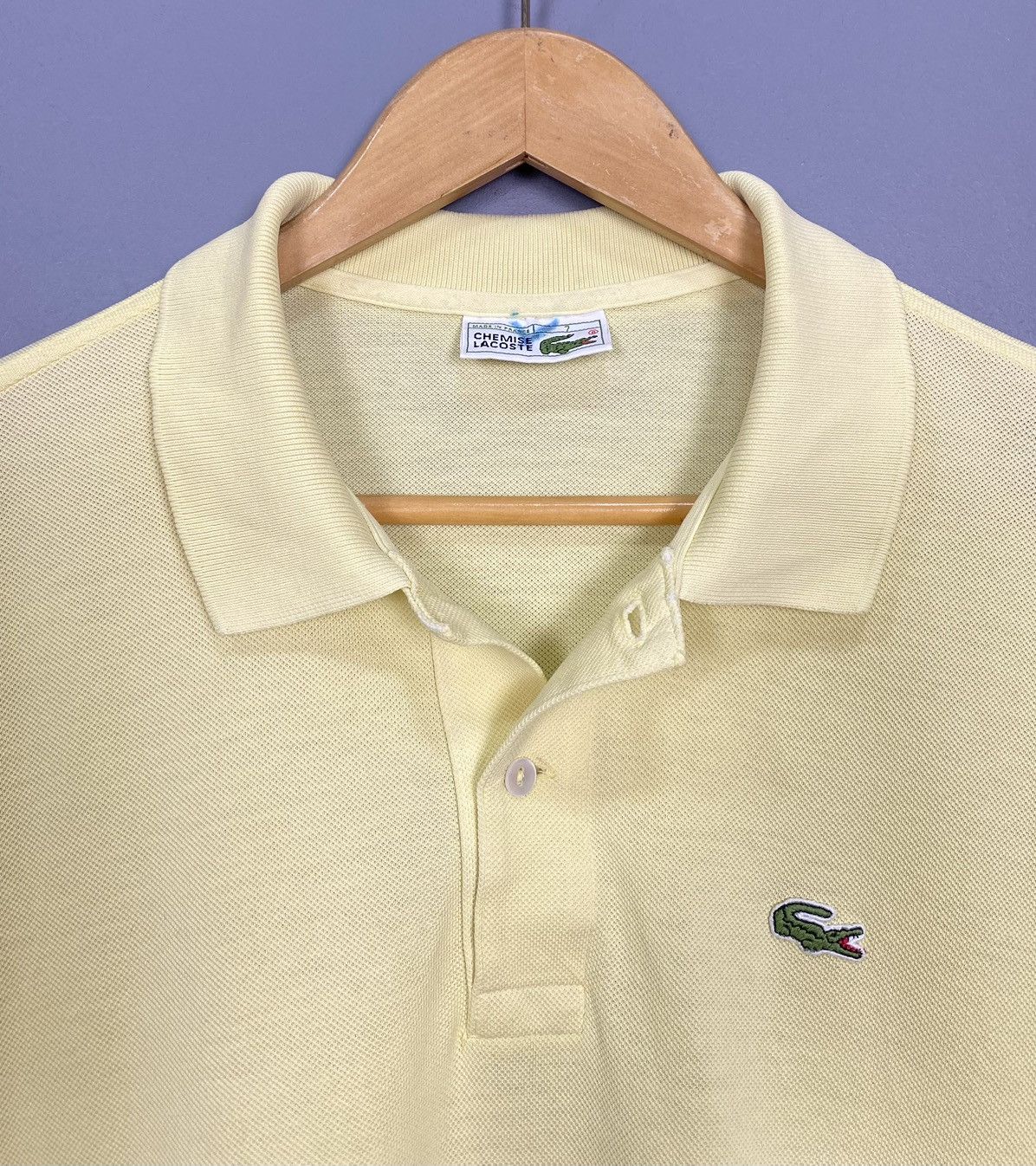 Lacoste Vintage Lacoste Chemise Polo Shirt Size XXL Yellow Top Logo Size US XXL / EU 58 / 5 - 3 Thumbnail